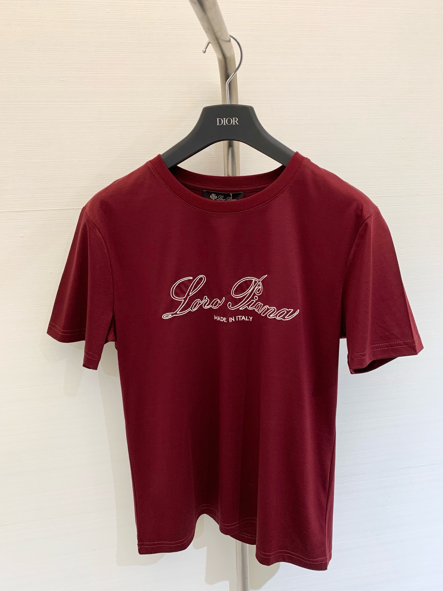 NO:443552,180L 25ss summer new style embroidered logo English letter round neck T-shirt yb custom cotton fabric four-color SML, loro piana,tees, t-shirt, alexander wang19860909180L 25ss夏季新款 刺绣Logo英文字母圆领T恤 yb定制棉面料 四色SML,,loro piana,tees，t-shirt,alexander wang,Women's clothing