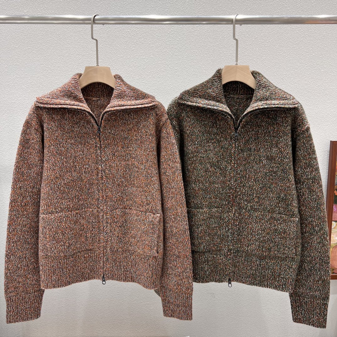 NO:463392,With dust bag LP 25 original single quality, floral zipper cashmere cardigan imported stock cashmere material, soft and glutinous skin-friendly and comfortable, super positive style, casual and elegant versatile 3 knitted tight, thick and plump Customized double-head zippers, pocket design on both sides, consistent with the original version, orange, green, SML, loro piana, alexander wang19860909配防尘袋LP 25原单品质 花纱拉链羊绒开衫 进口合股羊绒材质 软糯亲肤舒适 版型超正 休闲优雅百搭 3针织紧密厚实饱满 定制双头拉链 两侧口袋设计 与原版一致 橙色 绿色 SML,,loro piana,alexander wang,Women's clothing