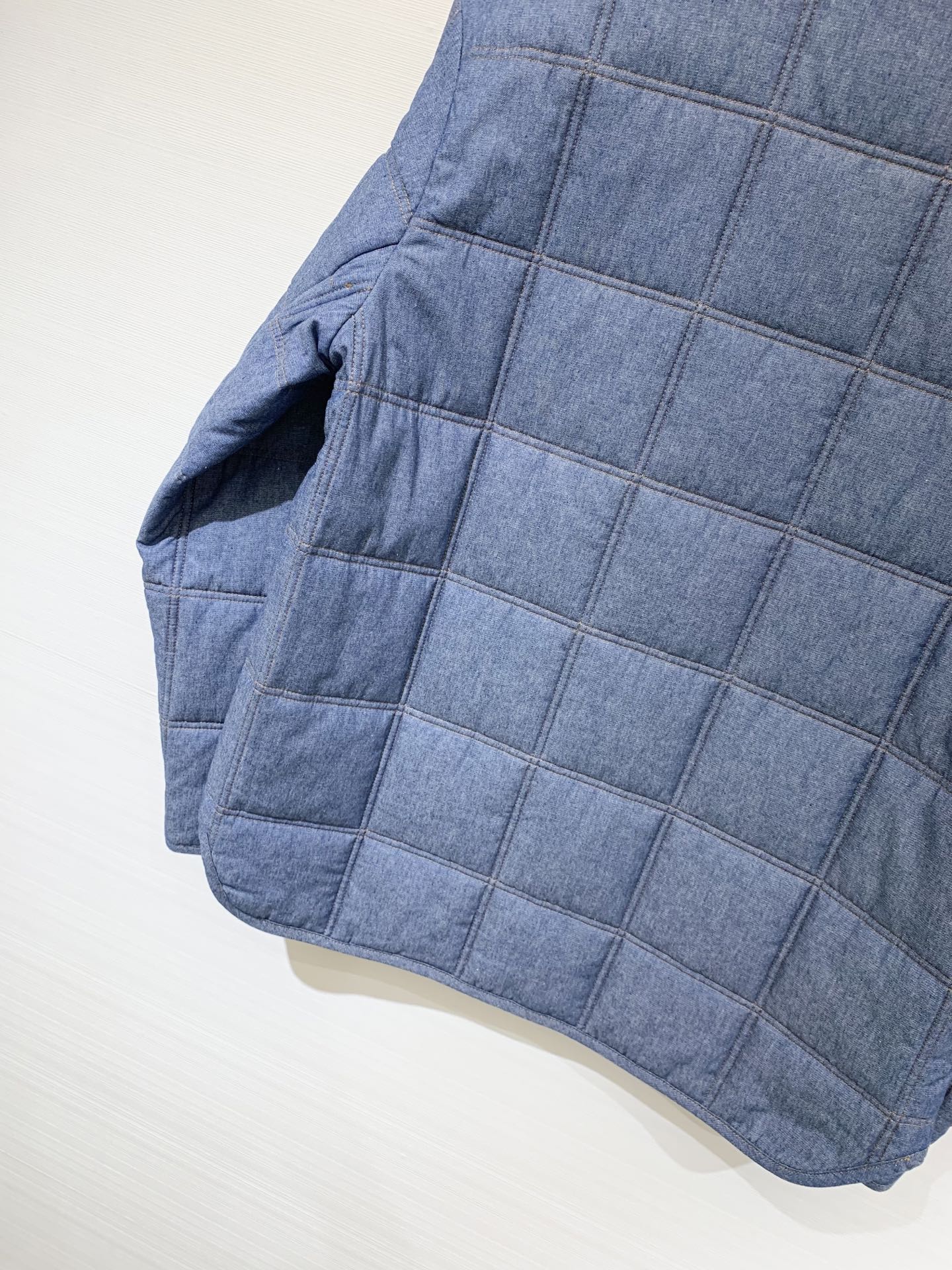 lp🆕💙 25秋冬新款 蓝色绗缝轻薄牛仔棉服 单宁系列小棉服 谁穿谁好看 yb定制100%棉水洗牛仔面料