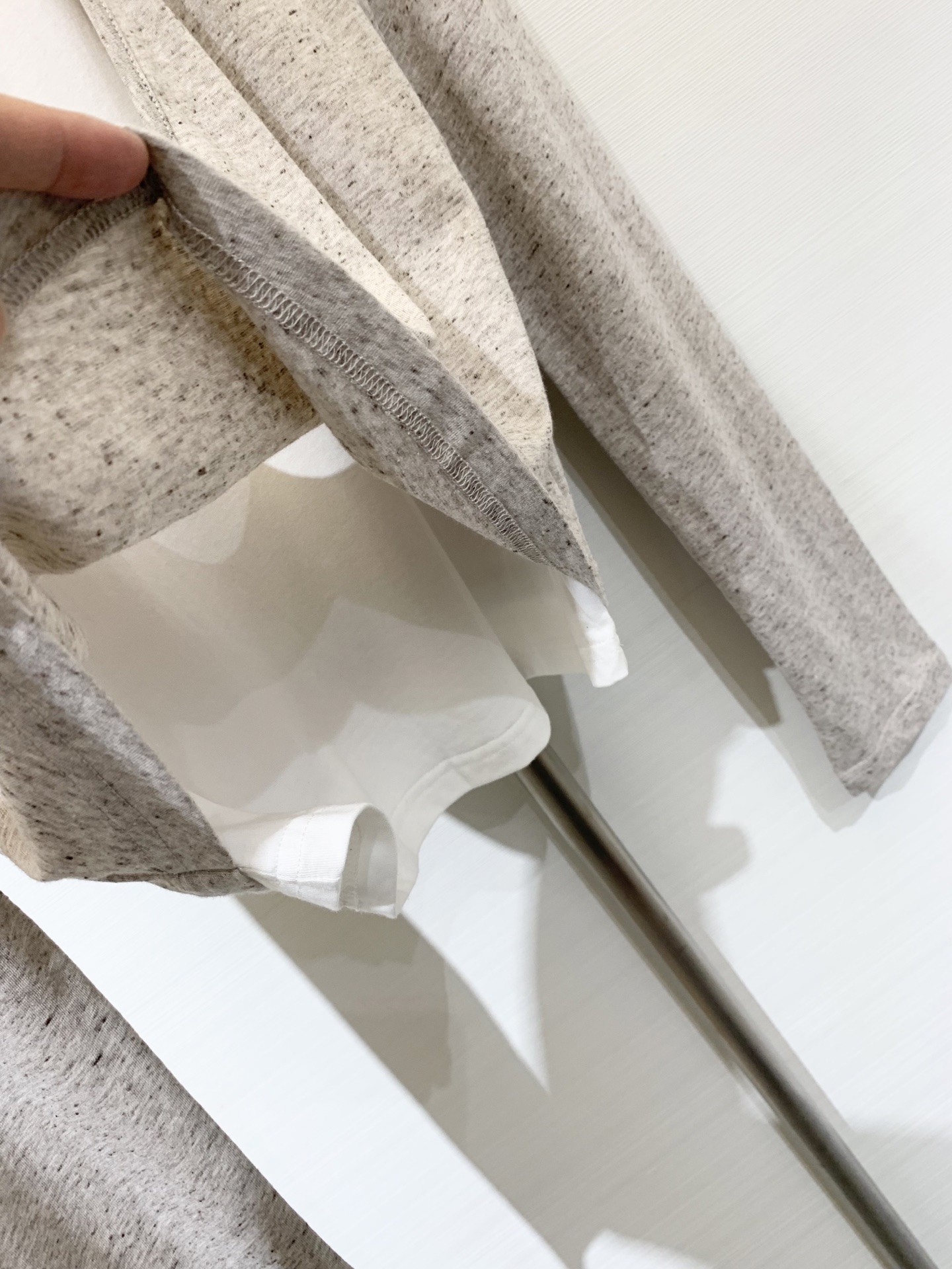 Marni 25秋冬新款 圆领拼接大领大U领短袖T恤 高级老钱风配色拼接 时髦风穿搭 假两件版型上身绝绝