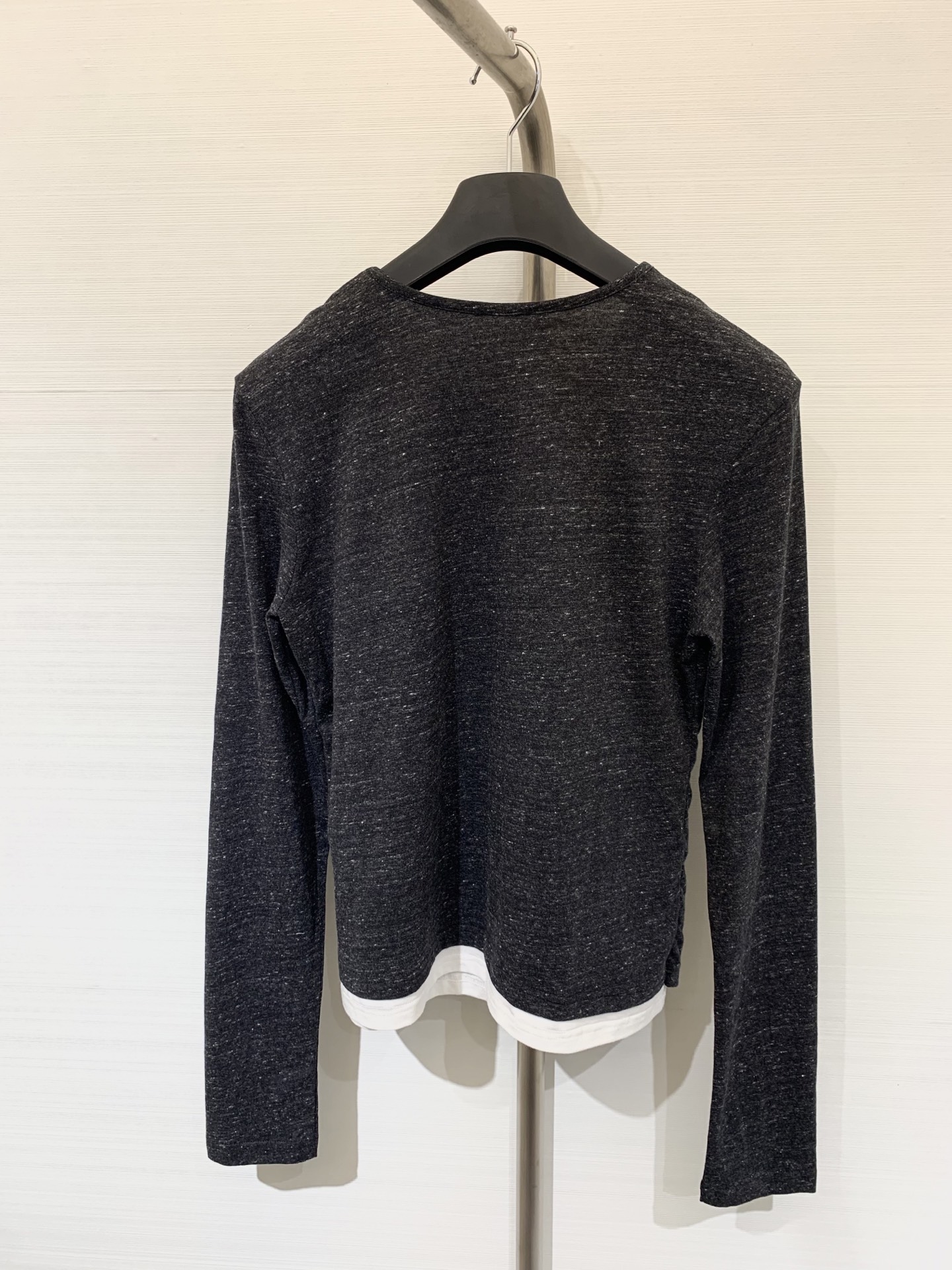 Marni 25秋冬新款 圆领拼接大领大U领短袖T恤 高级老钱风配色拼接 时髦风穿搭 假两件版型上身绝绝