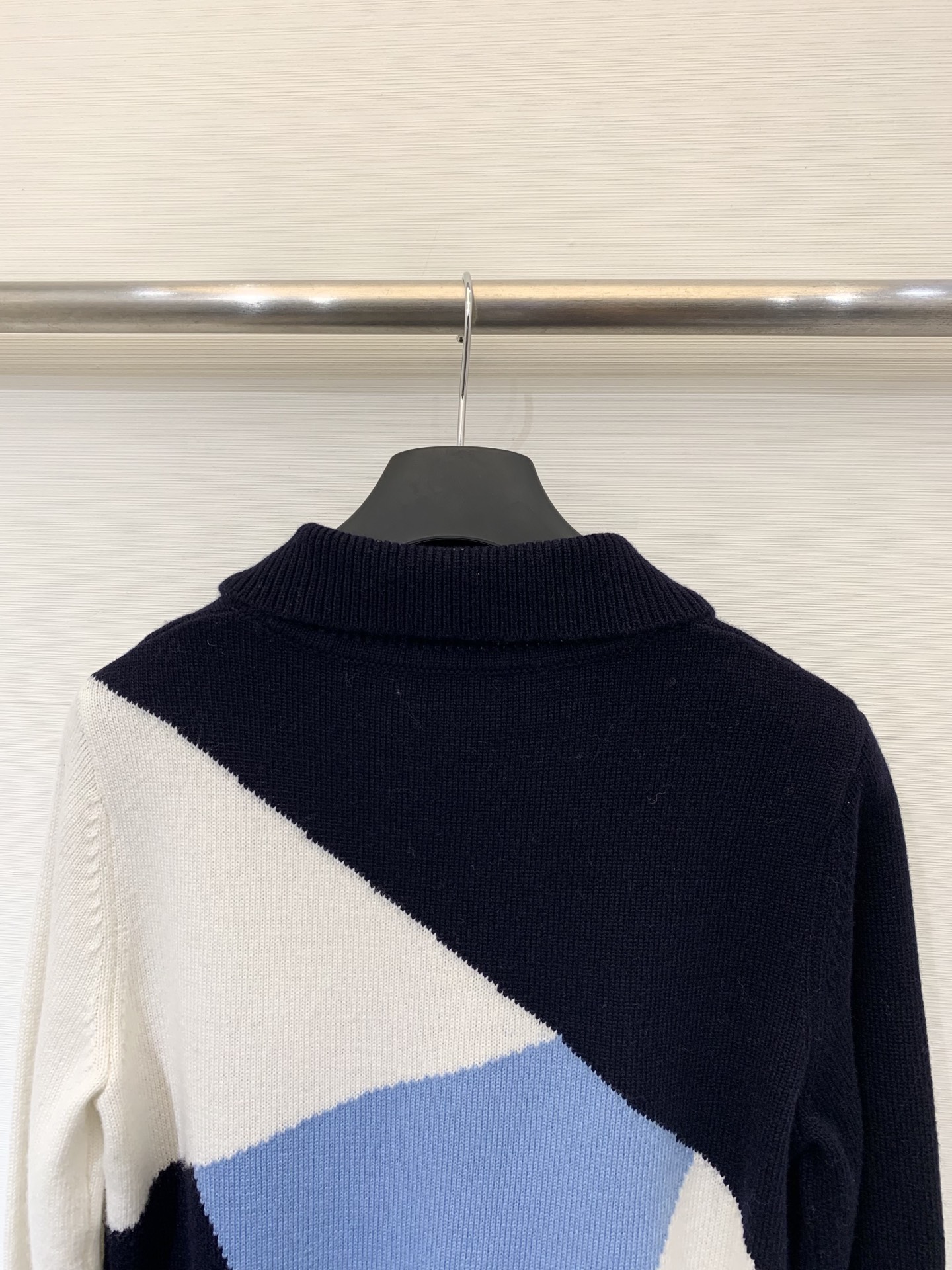 Sacai 25秋冬新款 撞色拼接半拉链针织长袖 多块拼接工艺 yb定制100%羊毛面料 亲肤舒适 两色