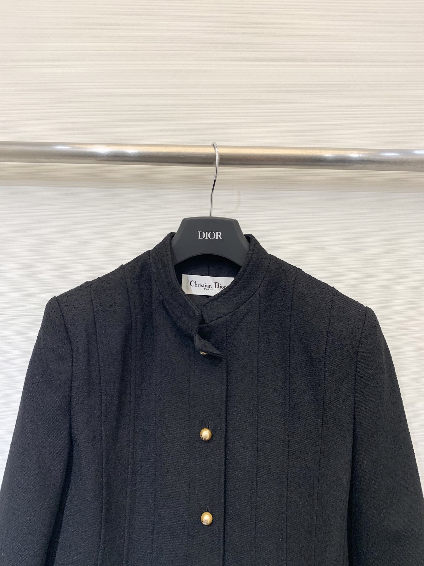 Dio* 25秋冬新款 立领长袖外套 荷叶边下摆设计 CD定制扣 羊毛混纺面料 码数SML