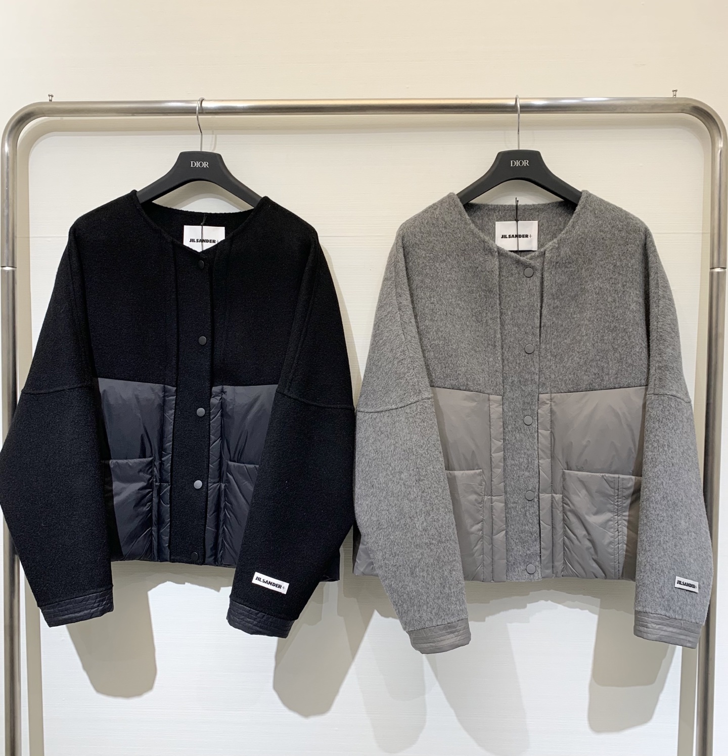 JILSANDER 25秋冬新款 氛围感日系质感穿搭🖤羽绒拼接羊毛呢外套 让原本厚重的双面呢外套一下子有