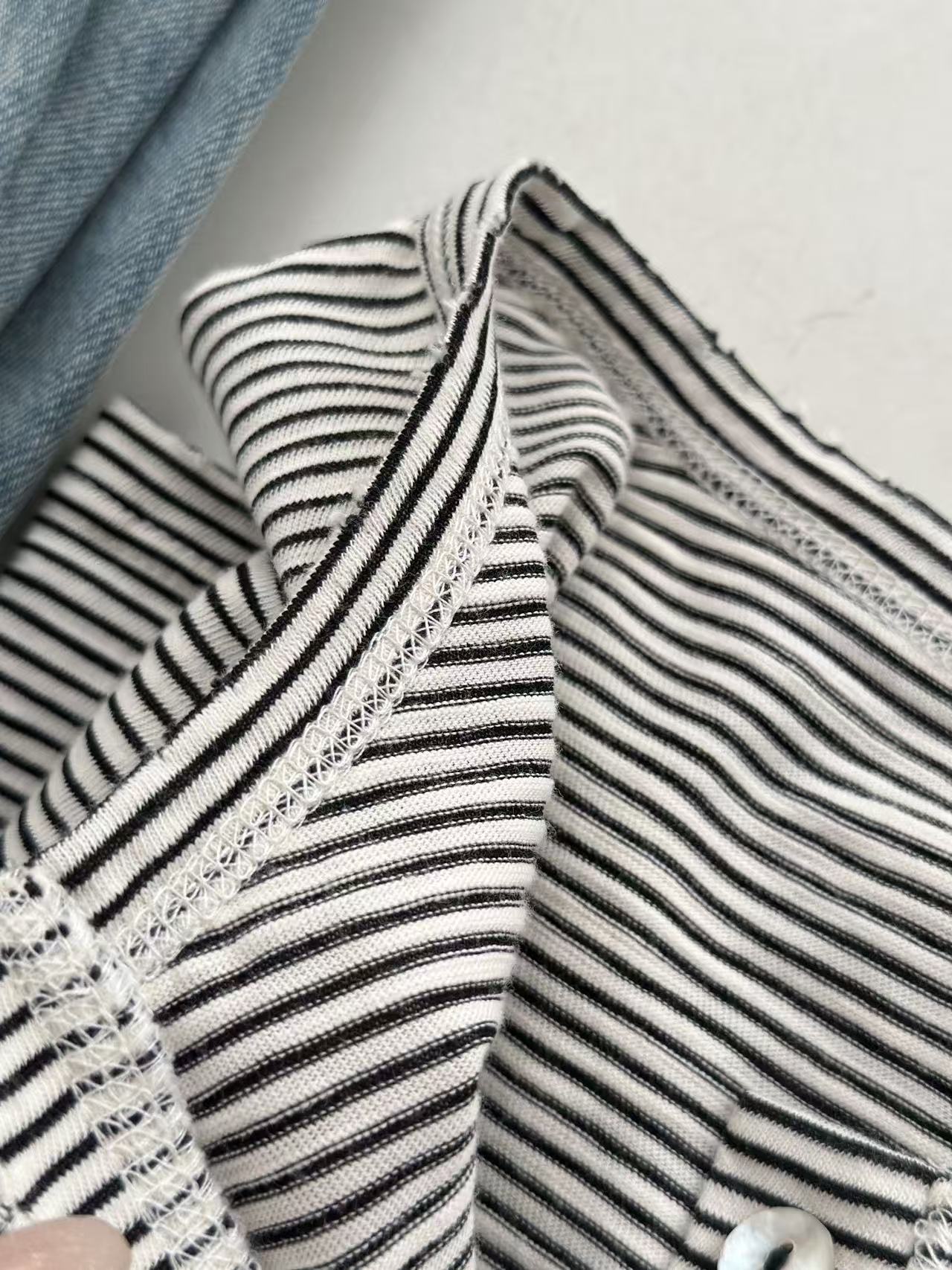 Acnestudios 25早秋新款 笑脸贴标纯棉长袖条纹体桖 纯棉材质 透气舒适 贴服材质 透气不闷汗