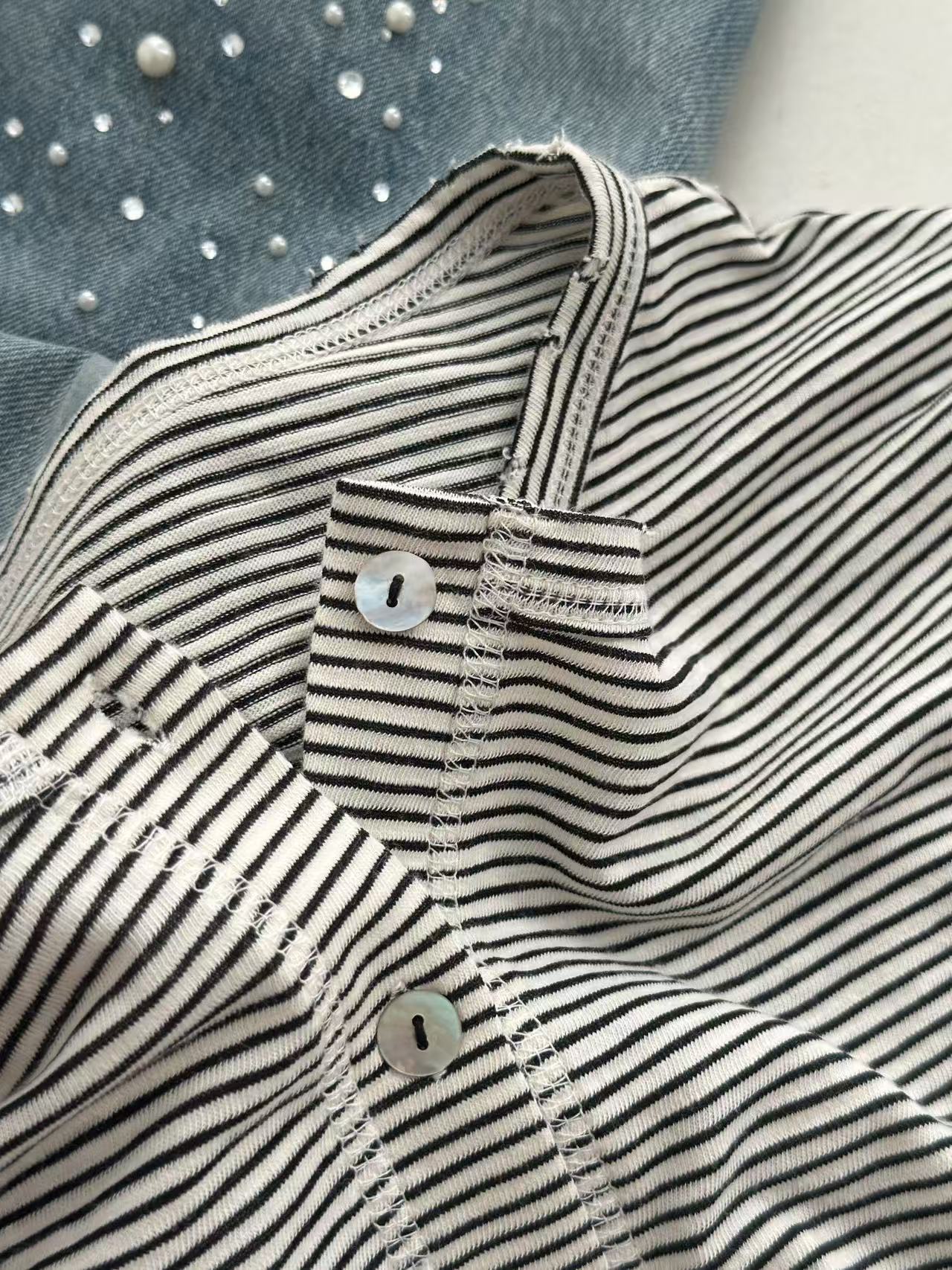 Acnestudios 25早秋新款 笑脸贴标纯棉长袖条纹体桖 纯棉材质 透气舒适 贴服材质 透气不闷汗