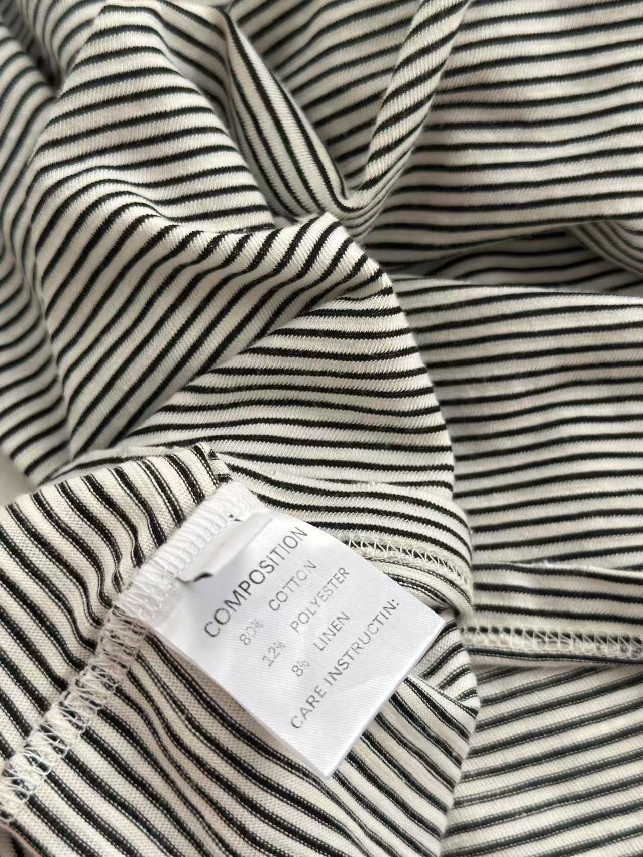 Acnestudios 25早秋新款 笑脸贴标纯棉长袖条纹体桖 纯棉材质 透气舒适 贴服材质 透气不闷汗