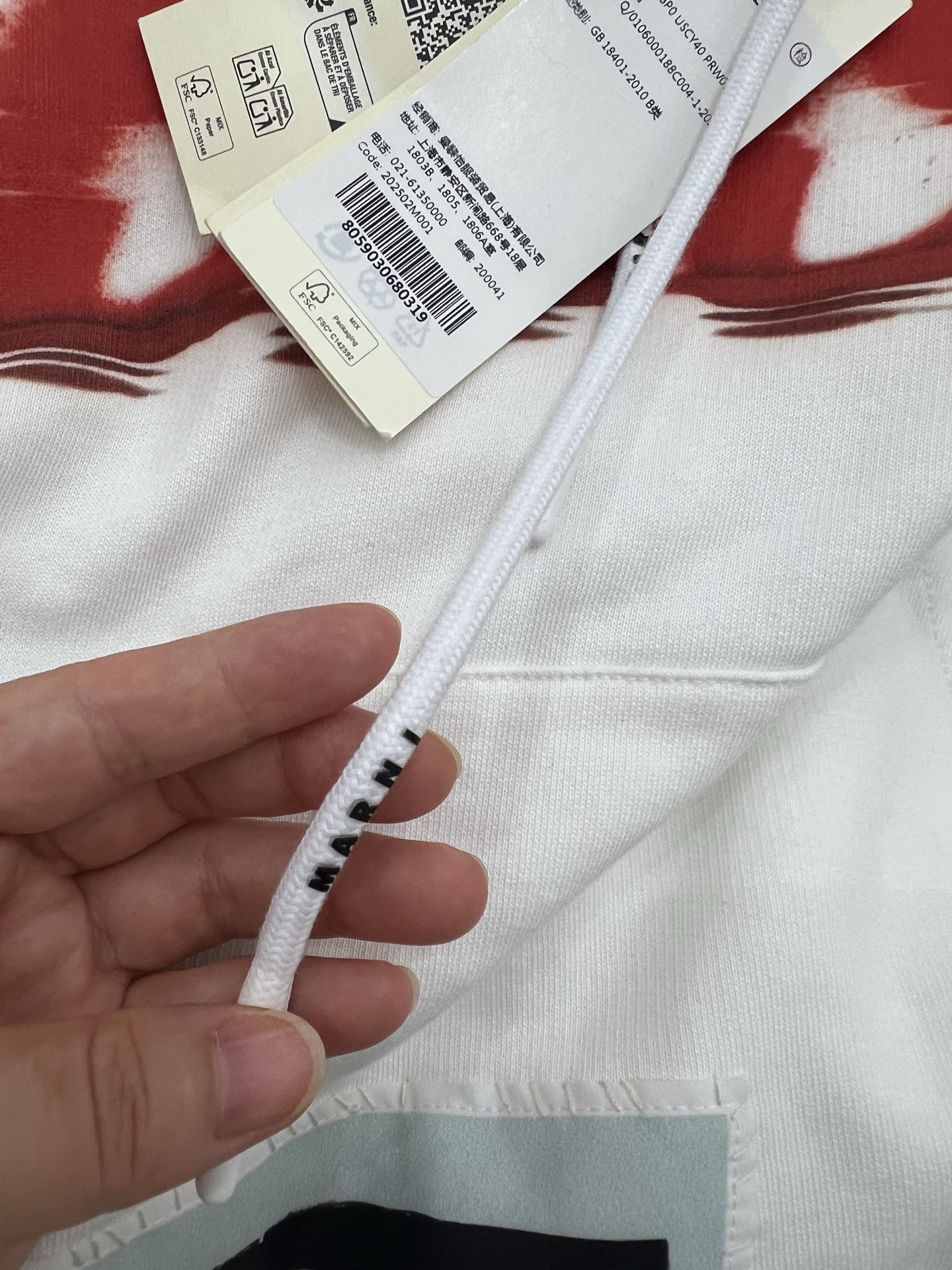 Marni 25秋冬新款 涂鸦印花连帽卫衣 100%纯棉卫衣布 25秋冬最新花型 采用了印染 喷染工艺相