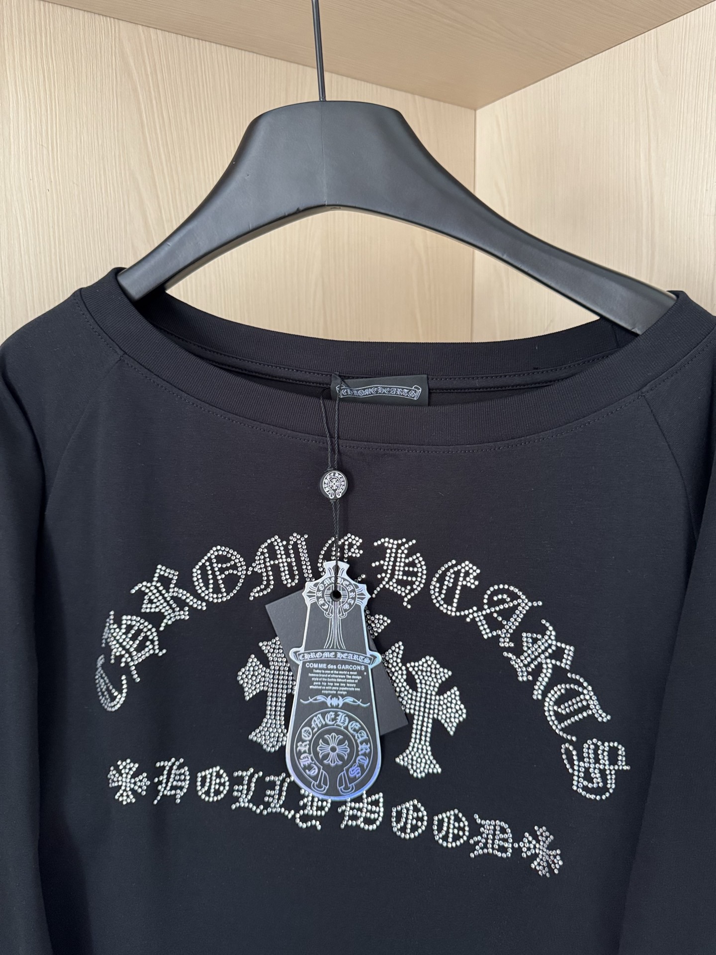 CH克罗心 秋冬新款 十字花烫钻长袖卫衣T恤长袖衫 两色sml