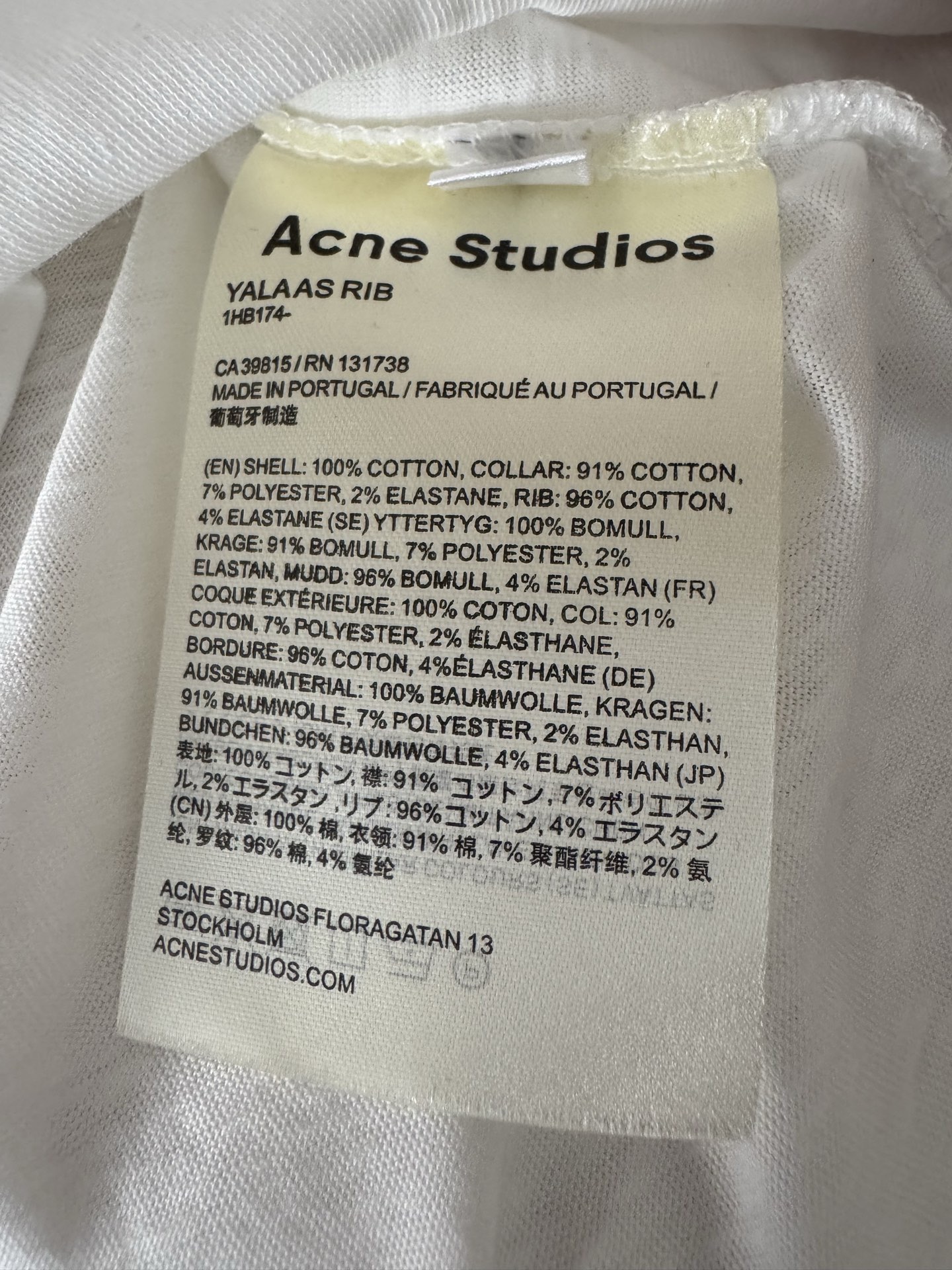 Acnestudios 25秋冬新款 经典字母印花竹节棉长袖T恤 字母数字印花 一秒get纸片人 适合日