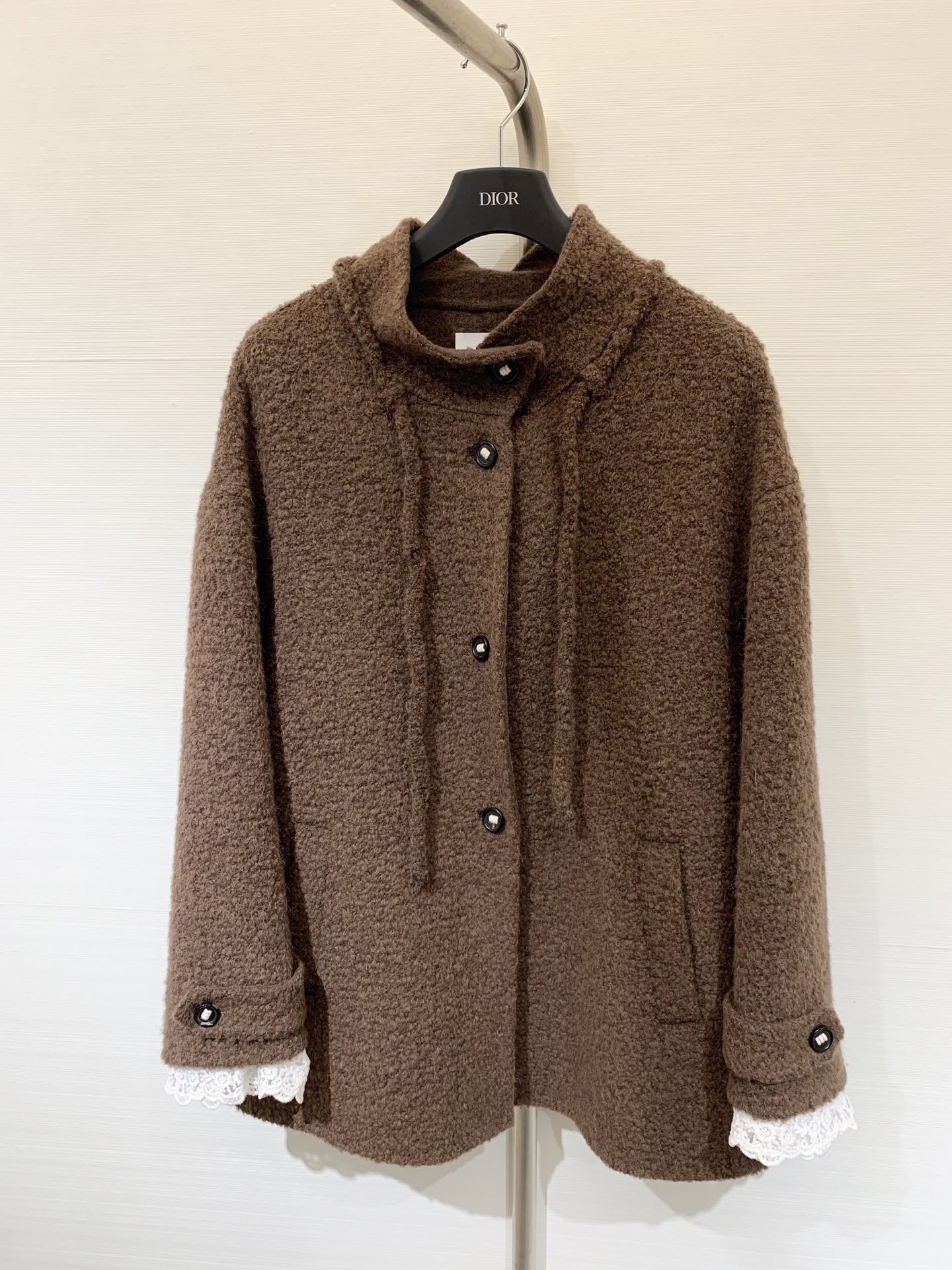 IsabelMarant 25秋冬新款 双面羊驼毛羊毛飘带大衣 定制羊驼毛羊毛混纺的颗粒感面料 非常高级