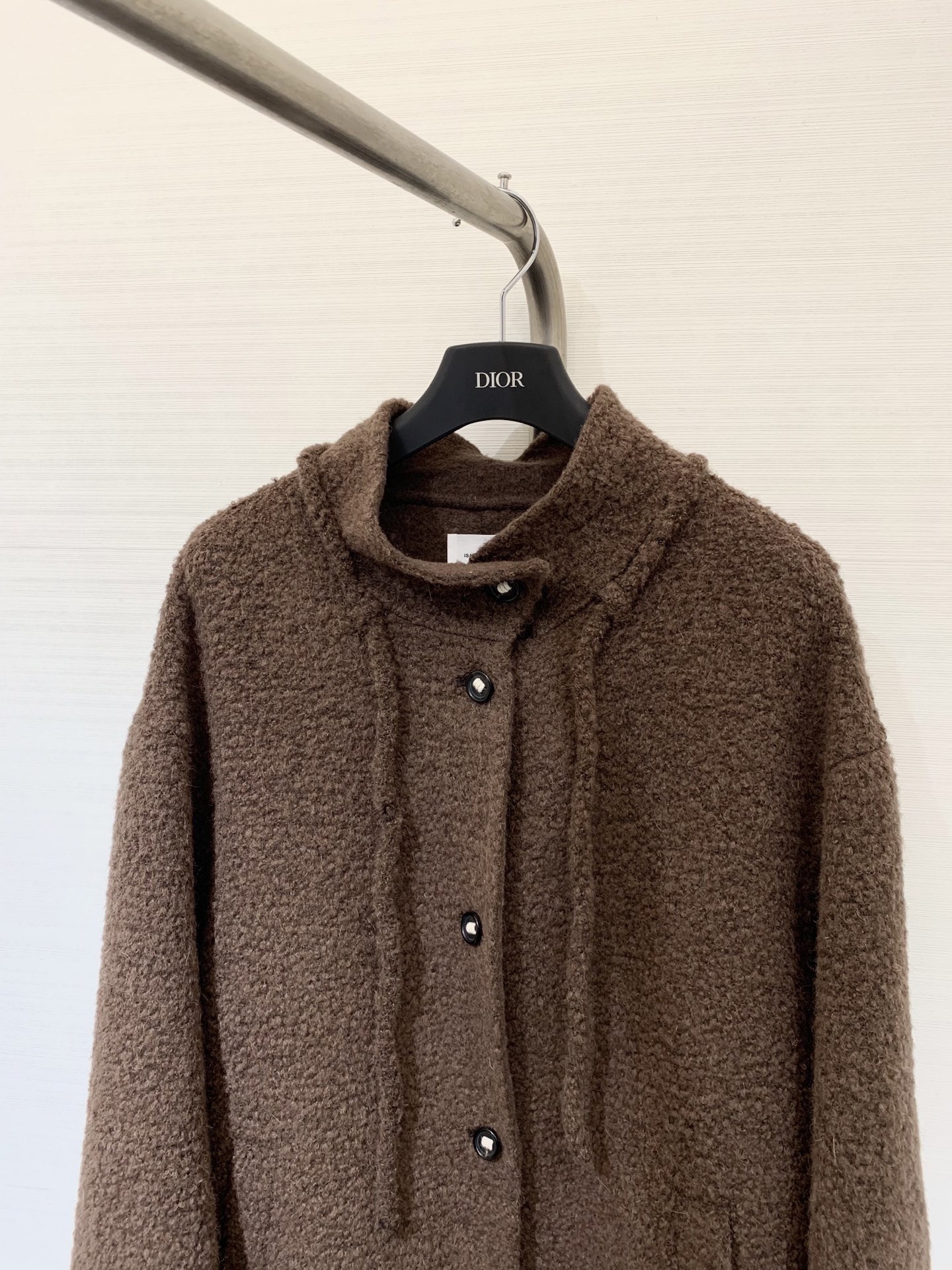 IsabelMarant 25秋冬新款 双面羊驼毛羊毛飘带大衣 定制羊驼毛羊毛混纺的颗粒感面料 非常高级