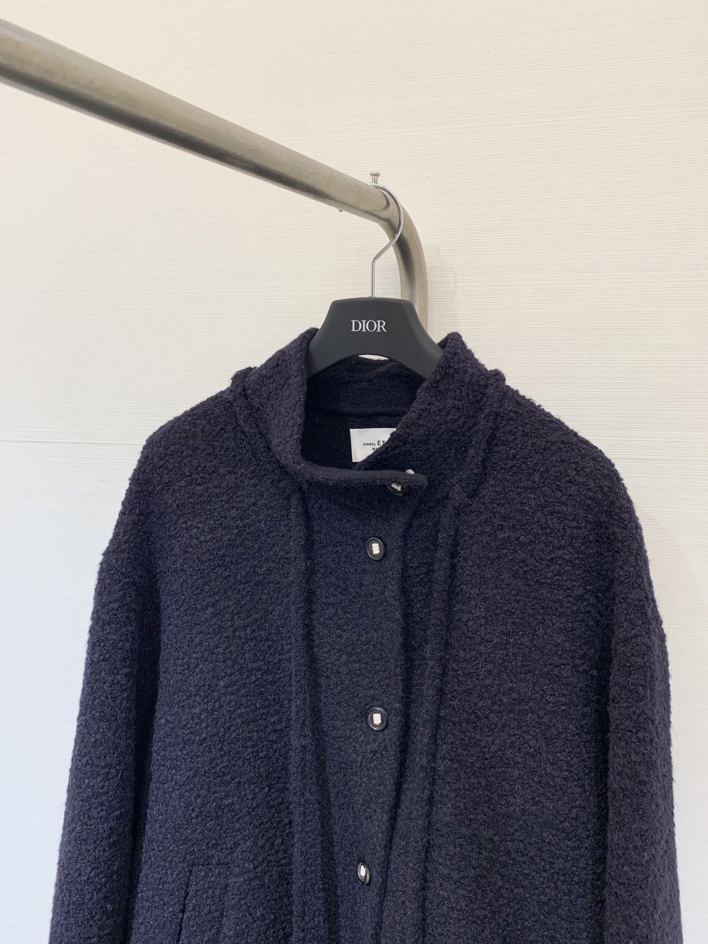 IsabelMarant 25秋冬新款 双面羊驼毛羊毛飘带大衣 定制羊驼毛羊毛混纺的颗粒感面料 非常高级