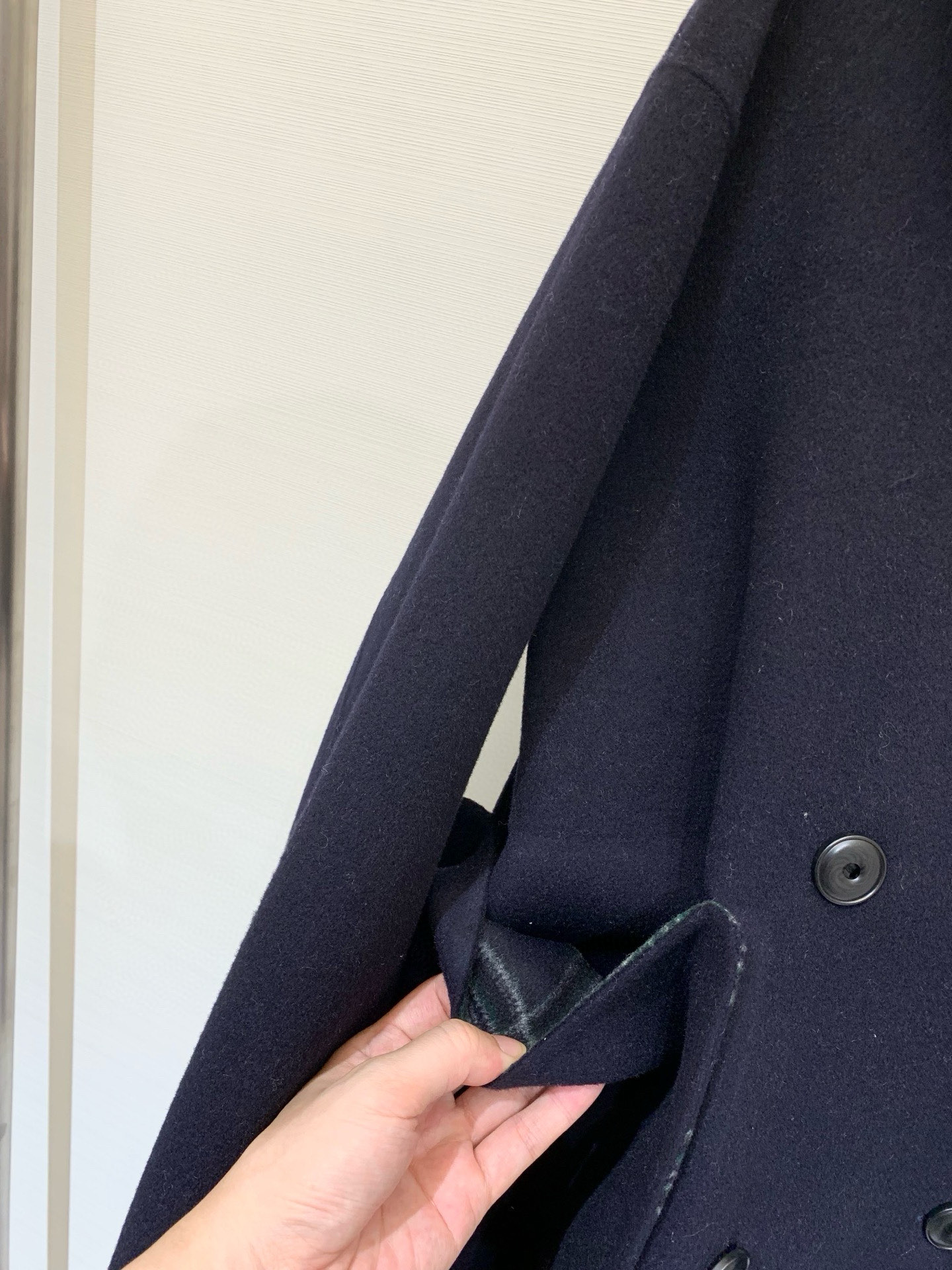 Sacai 25秋冬新品 两件套设计双面羊毛大衣 马甲➕双排扣大衣设计 休闲高级穿搭 经典H宽松版型 品