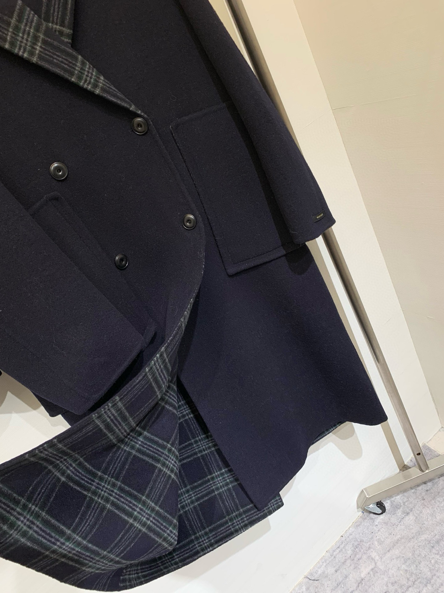 Sacai 25秋冬新品 两件套设计双面羊毛大衣 马甲➕双排扣大衣设计 休闲高级穿搭 经典H宽松版型 品