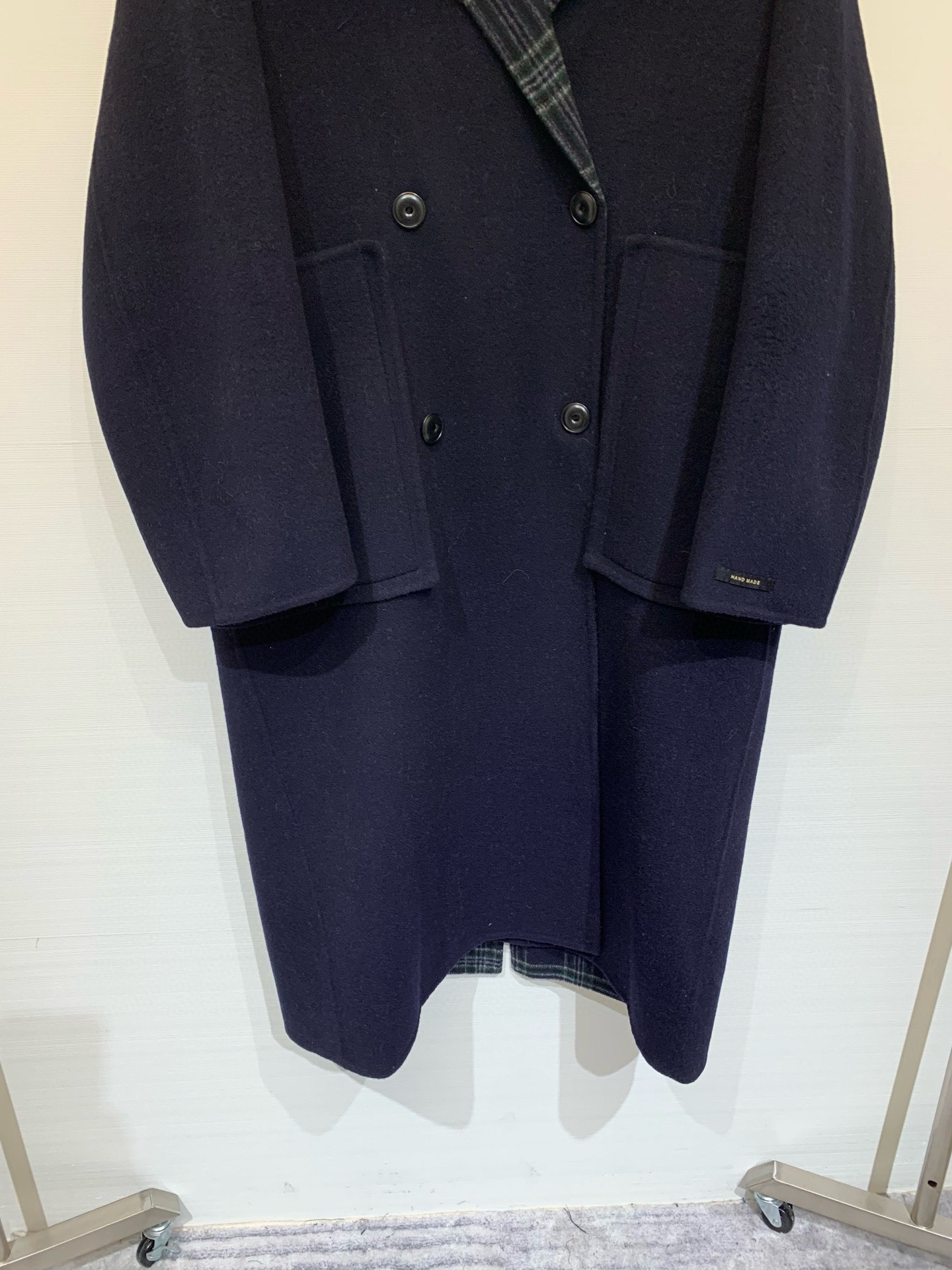 Sacai 25秋冬新品 两件套设计双面羊毛大衣 马甲➕双排扣大衣设计 休闲高级穿搭 经典H宽松版型 品