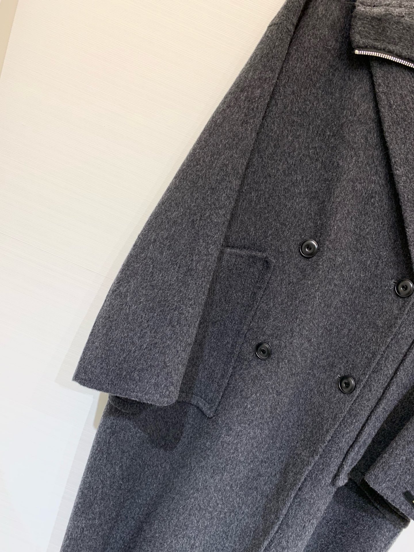 Sacai 25秋冬新品 两件套设计双面羊毛大衣 马甲➕双排扣大衣设计 休闲高级穿搭 经典H宽松版型 品