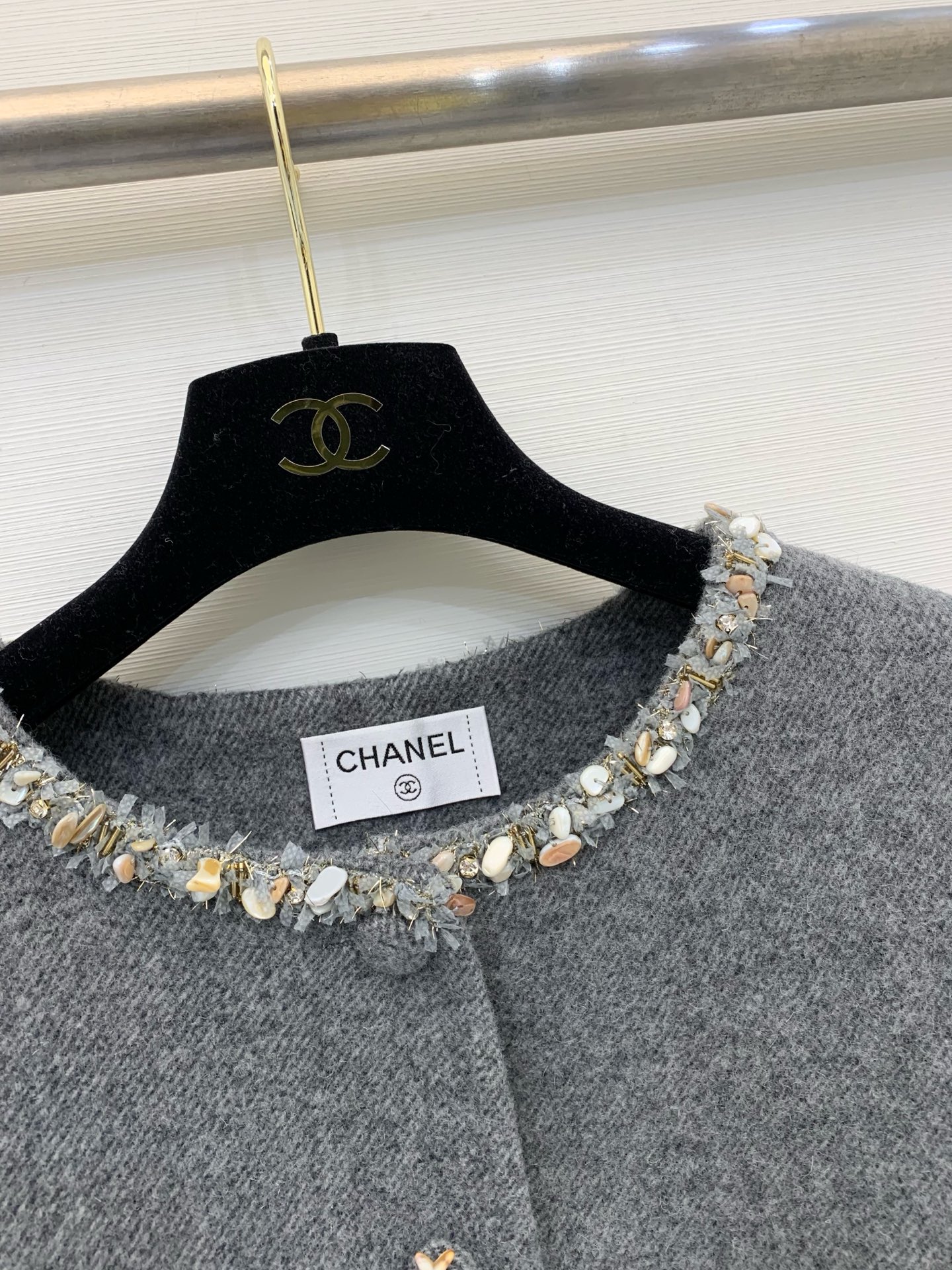 Chanel 25秋冬新款 小香风双面羊毛外套 海洋元素风格 圆领编织设计 质感高级 品相十足 贴合人体