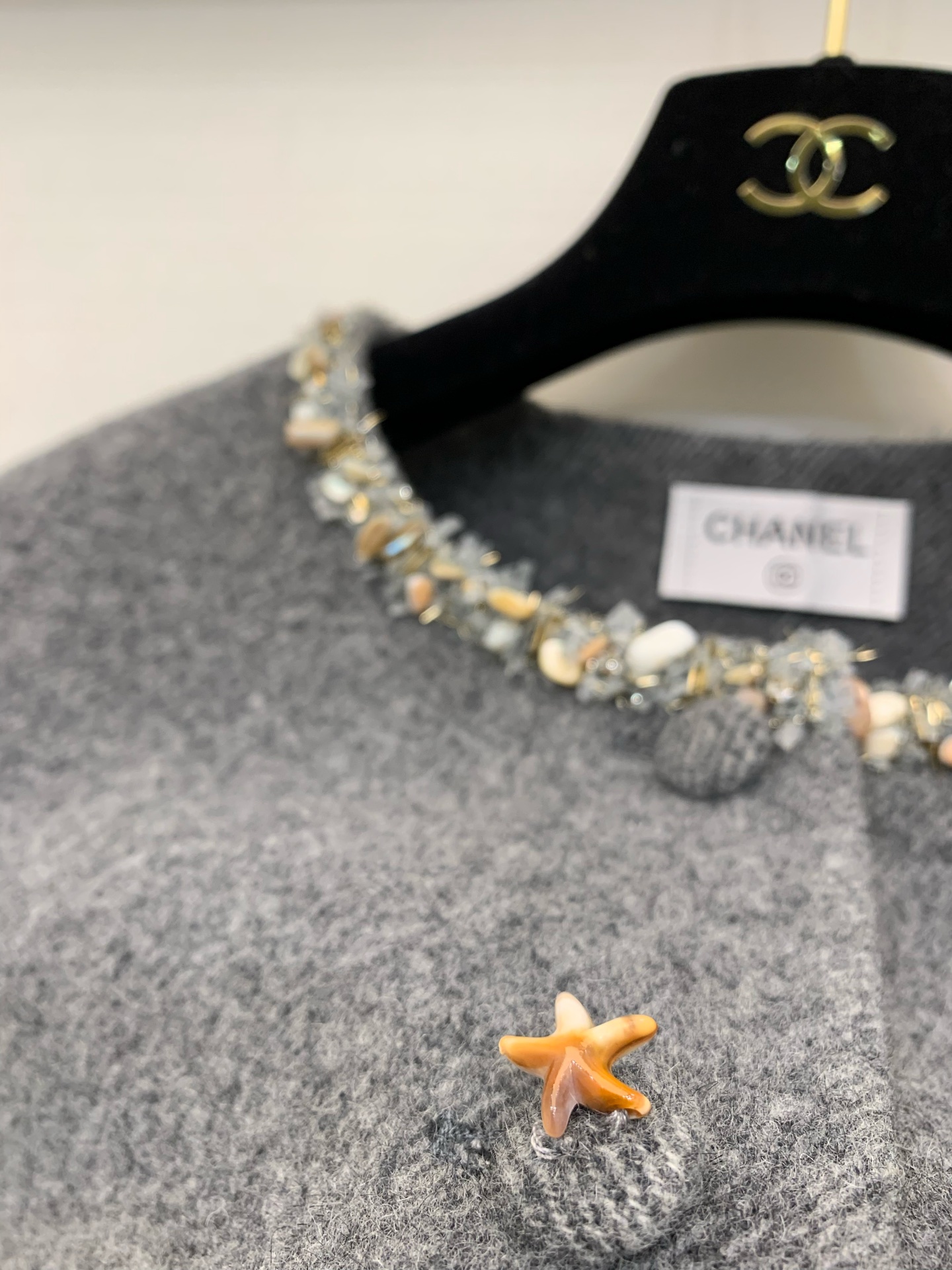 Chanel 25秋冬新款 小香风双面羊毛外套 海洋元素风格 圆领编织设计 质感高级 品相十足 贴合人体