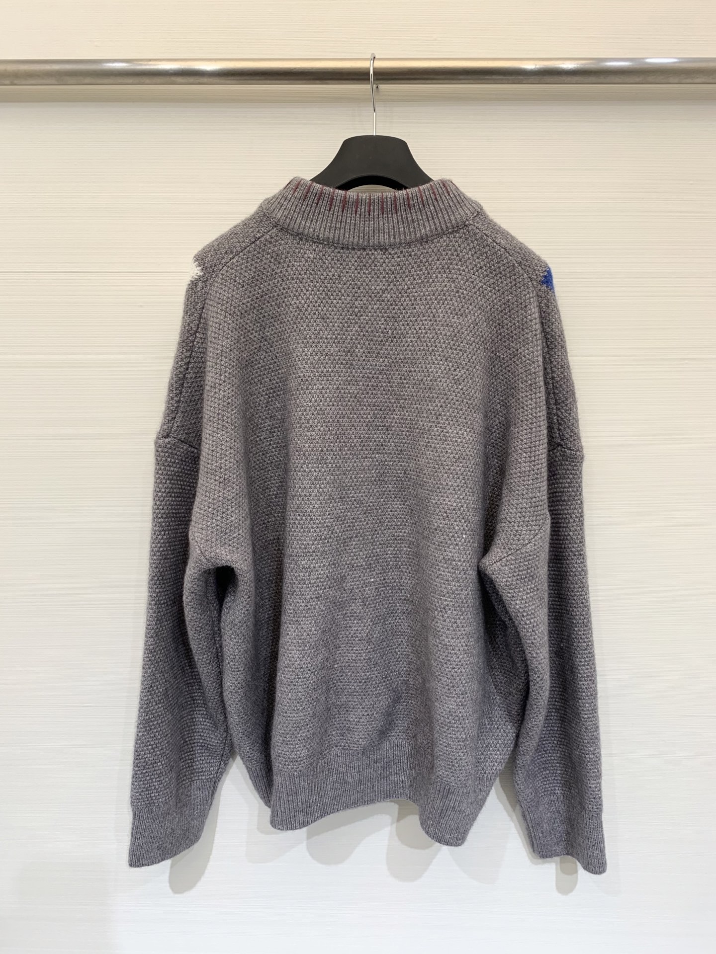 Marni 25秋冬新款 菱格流苏毛织开衫 彩色菱格➕明线缝制➕流苏设计 超有个性 两色均码