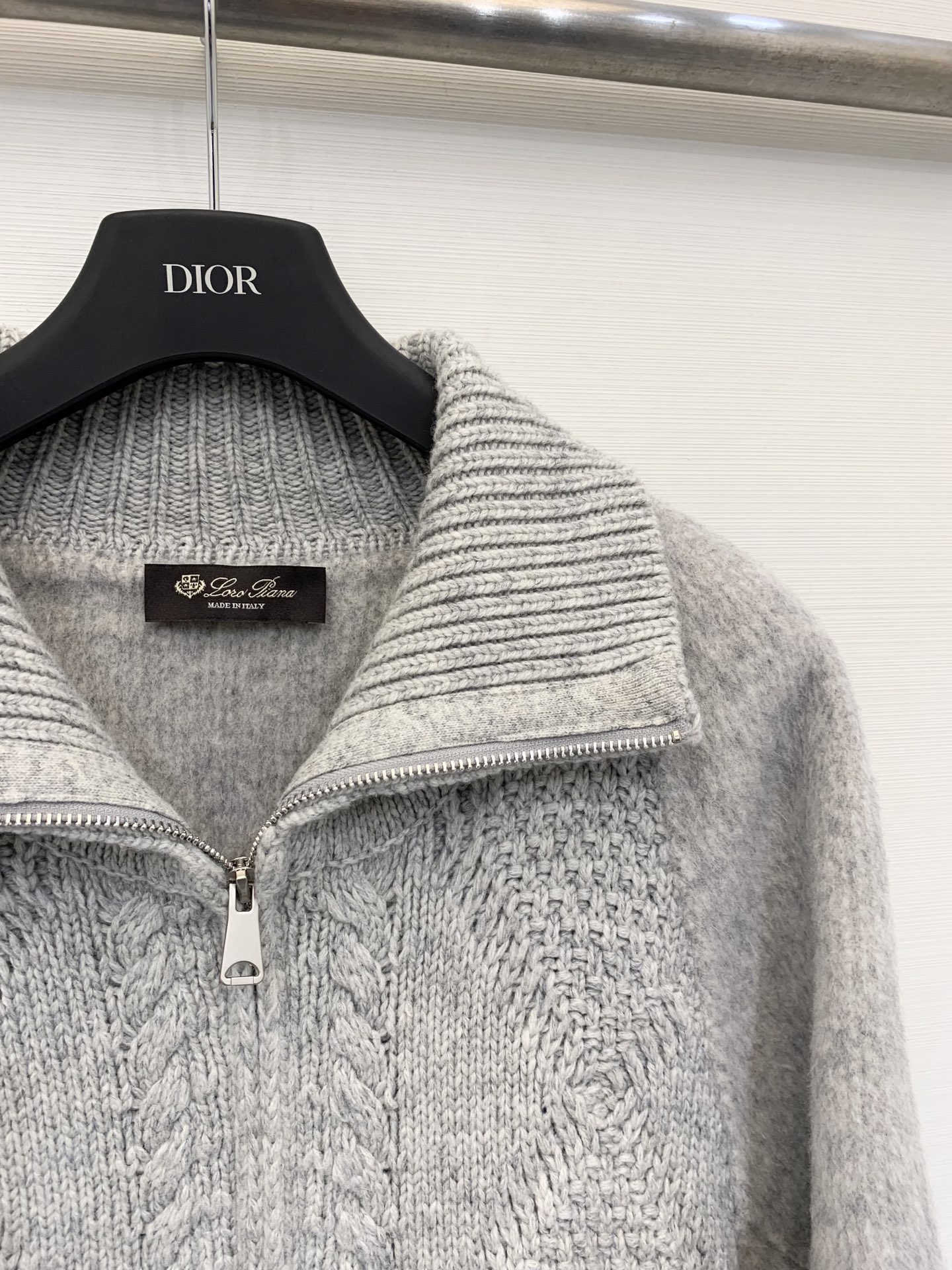 LP 秋冬新款 翻领针织拼羊毛呢外套 定制10%羊绒90%羊毛面料 针织采用扭花工艺 雪花纱全毛的面料 