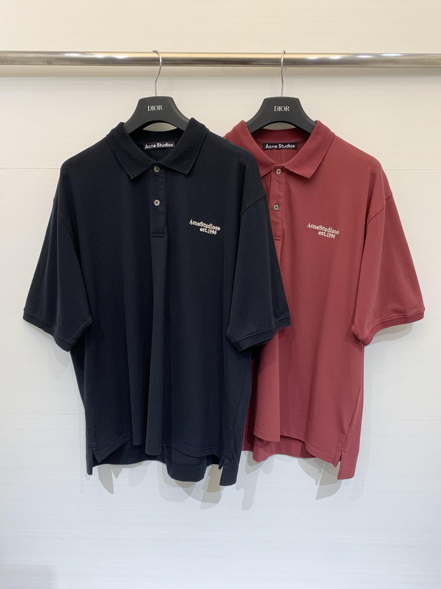 NO:749764,Acnestudios 2026 spring and summer new style Logo design embroidery washed and distressed Polo shirt tops for men and women, two colors sml,,acne studios,dior,19860909Acnestudios 2026春夏新款 Logo设计刺绣洗水做旧Polo衫上衣 男女同款 两色sml,,acne studios,dior,,Women's clothing
