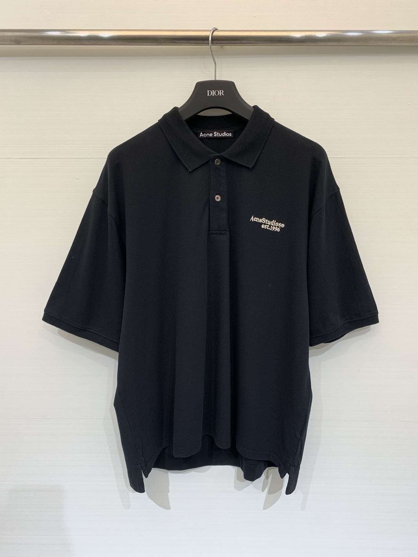 NO:749772,Acnestudios 2026 spring and summer new style Logo design embroidery washed and distressed Polo shirt tops for men and women, two colors sml,,acne studios,dior,19860909Acnestudios 2026春夏新款 Logo设计刺绣洗水做旧Polo衫上衣 男女同款 两色sml,,acne studios,dior,,Women's clothing