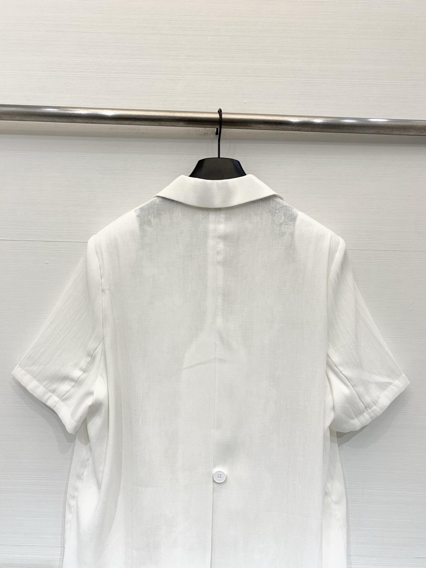 Chloé 26夏季新款 蕾丝拼接短袖西服外套，左胸Logo织唛标+领标，外层垂坠抗皱西装料，单排扣+双