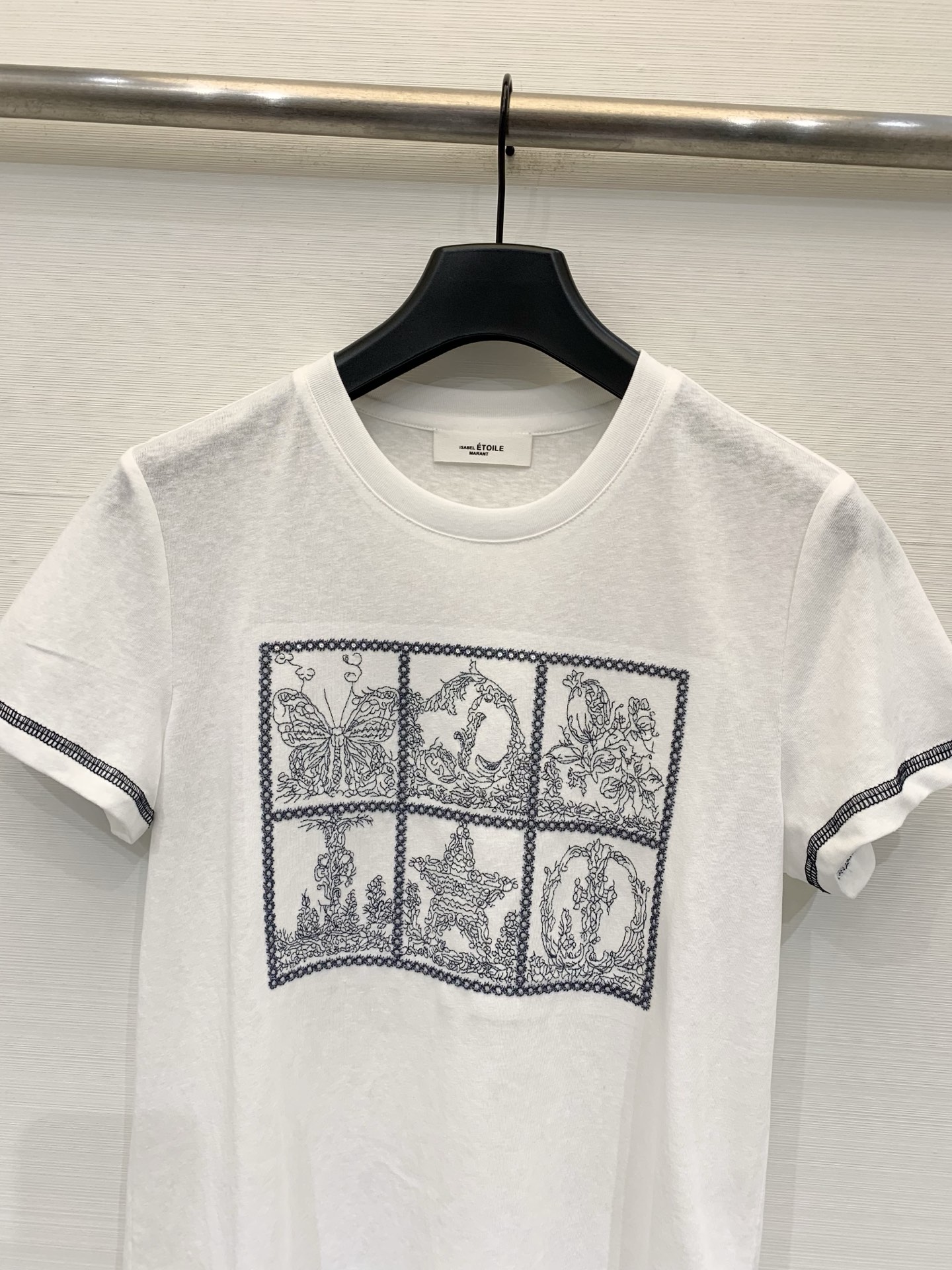 IsabelMarant 26夏季新款 刺绣自然界短袖T恤，高定重工刺绣，6宫格复古纹样超有辨识度，定染