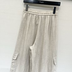 「Sacai 26夏季系列款 麻料工装长裤」松紧抽绳高腰不挑腰,宽松版型巨藏肉,天然麻感透气面料,春夏刚 「Sacai 26夏季系列款 麻料工装长裤」松紧抽绳高腰不挑腰,宽松版型巨藏肉,天然麻感透气面料,春夏刚