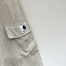 「Sacai 26夏季系列款 麻料工装长裤」松紧抽绳高腰不挑腰,宽松版型巨藏肉,天然麻感透气面料,春夏刚 「Sacai 26夏季系列款 麻料工装长裤」松紧抽绳高腰不挑腰,宽松版型巨藏肉,天然麻感透气面料,春夏刚