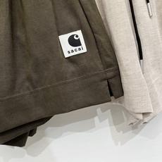 「Sacai 26夏季系列款 麻料休闲短裤」松紧抽绳高腰不挑腰,A字阔腿+裤脚开叉巨藏肉,天然麻感透气面 「Sacai 26夏季系列款 麻料休闲短裤」松紧抽绳高腰不挑腰,A字阔腿+裤脚开叉巨藏肉,天然麻感透气面