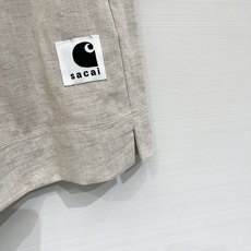 「Sacai 26夏季系列款 麻料休闲短裤」松紧抽绳高腰不挑腰,A字阔腿+裤脚开叉巨藏肉,天然麻感透气面 「Sacai 26夏季系列款 麻料休闲短裤」松紧抽绳高腰不挑腰,A字阔腿+裤脚开叉巨藏肉,天然麻感透气面