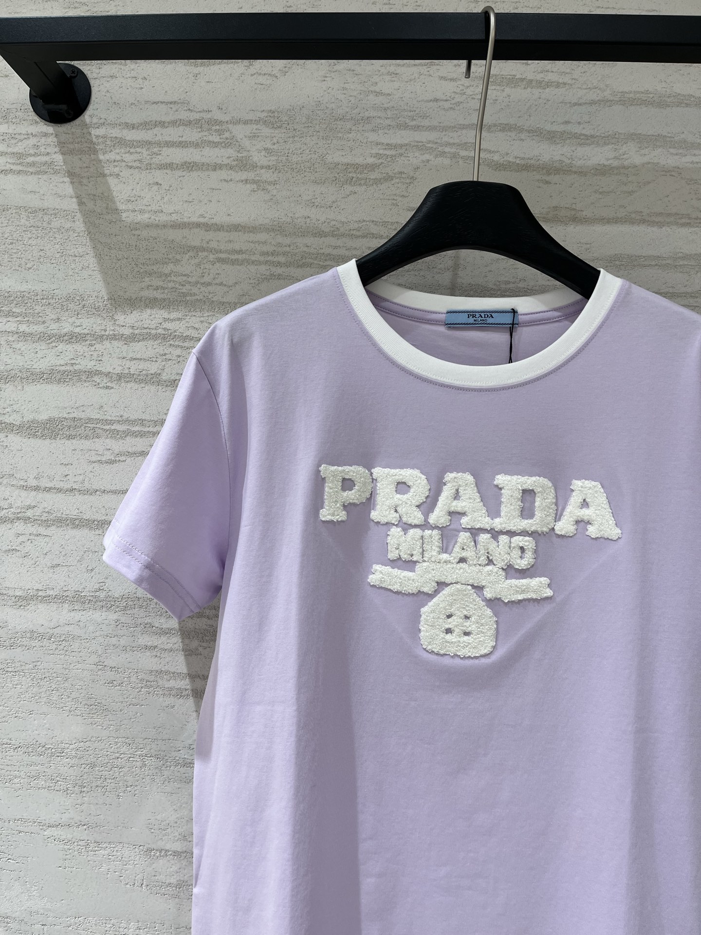 Prada 26，夏季新款 植绒Logo短袖T恤 两色SML