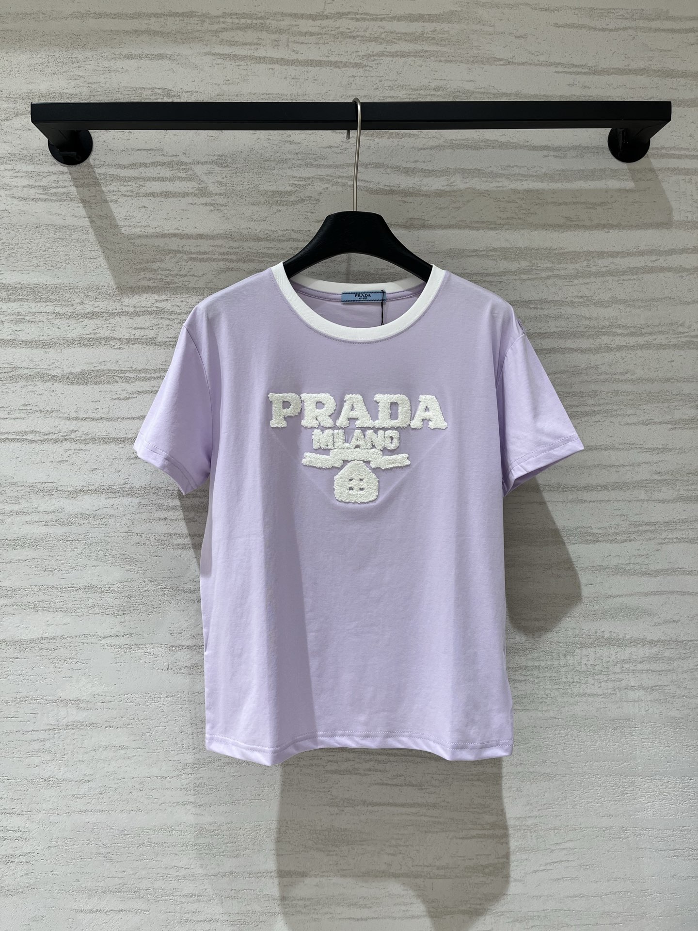 Prada 26，夏季新款 植绒Logo短袖T恤 两色SML