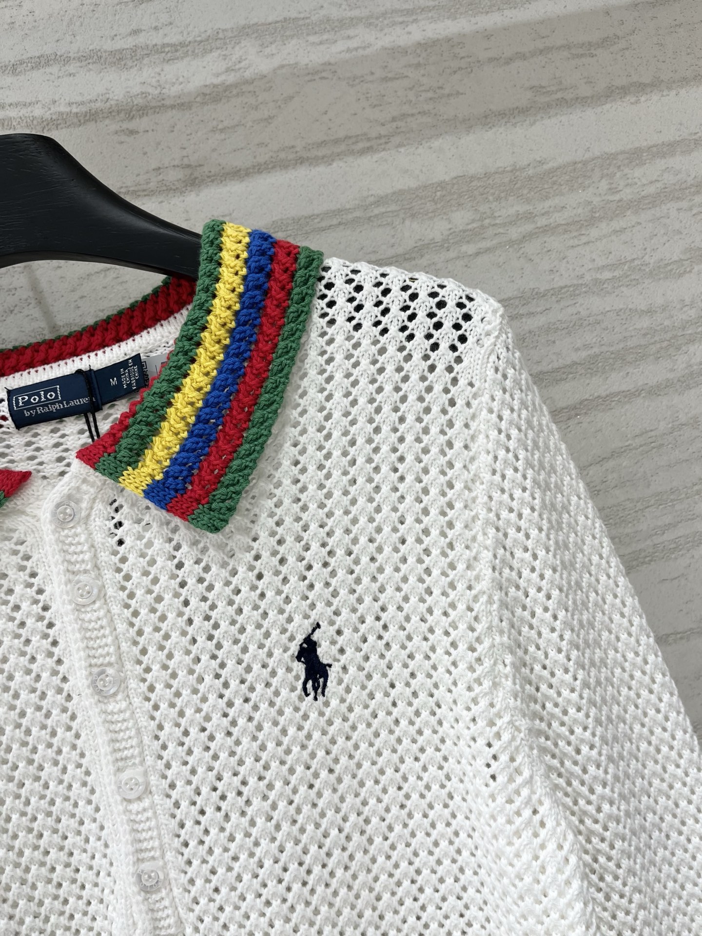 RalPhLauren 26早秋新款 镂空Polo领长袖款 logo图案修饰点缀 上身高级氛围感 三色S