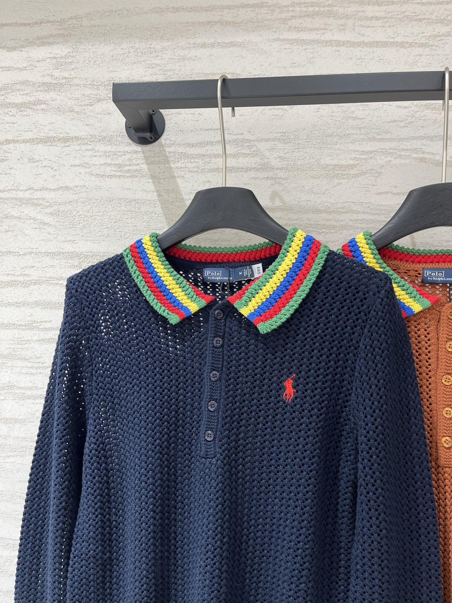 RalPhLauren 26早秋新款 镂空Polo领长袖款 logo图案修饰点缀 上身高级氛围感 三色S