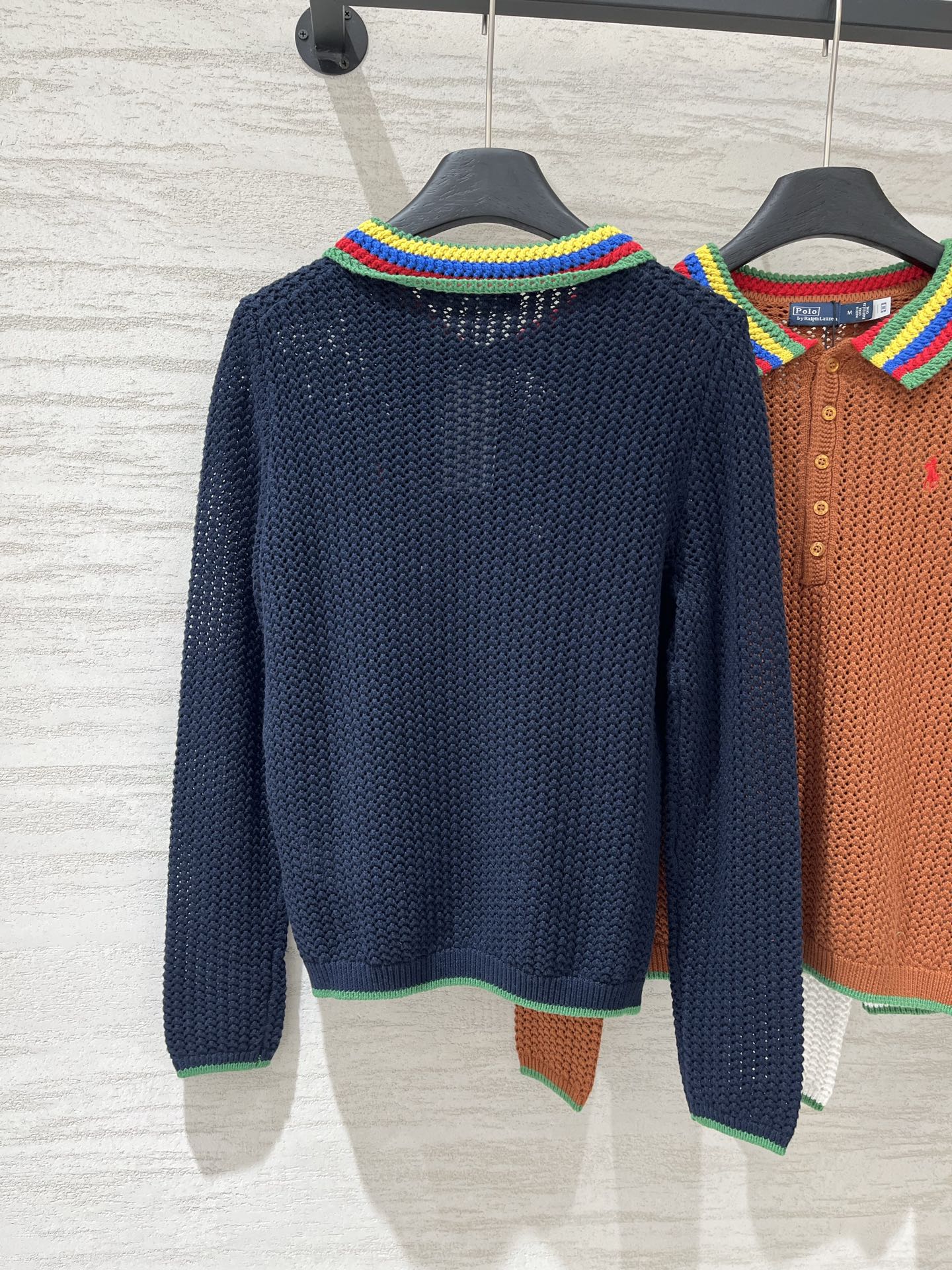 RalPhLauren 26早秋新款 镂空Polo领长袖款 logo图案修饰点缀 上身高级氛围感 三色S