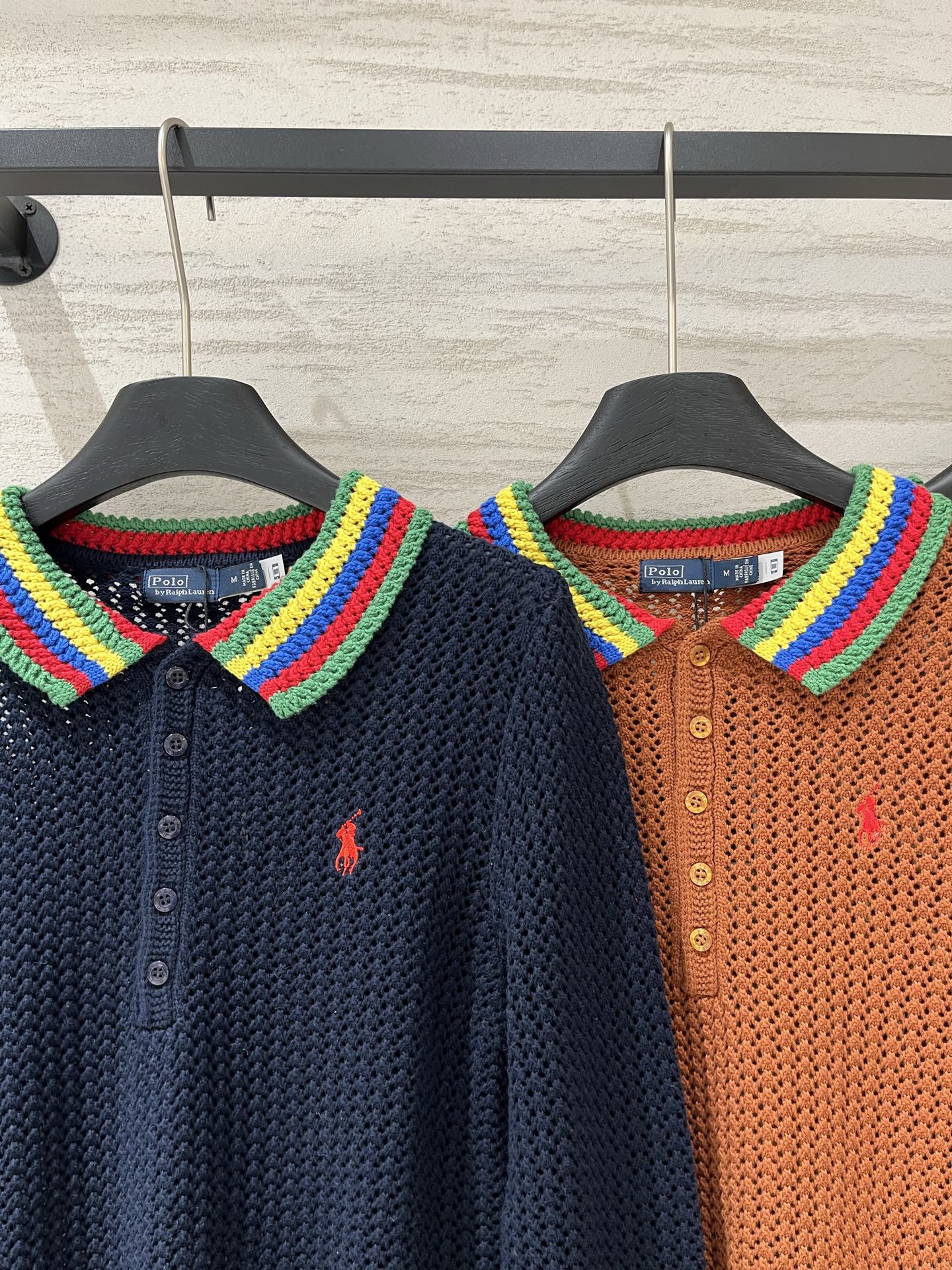 RalPhLauren 26早秋新款 镂空Polo领长袖款 logo图案修饰点缀 上身高级氛围感 三色S