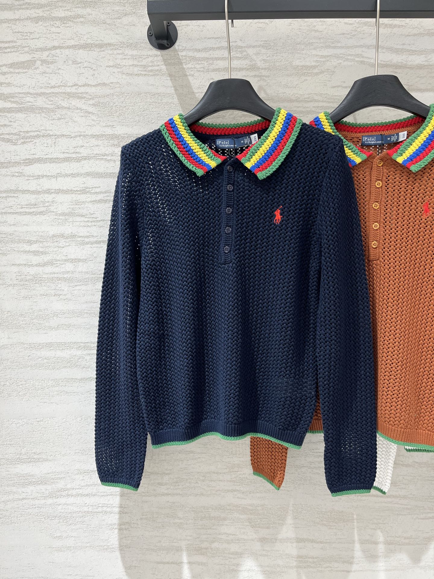 RalPhLauren 26早秋新款 镂空Polo领长袖款 logo图案修饰点缀 上身高级氛围感 三色S