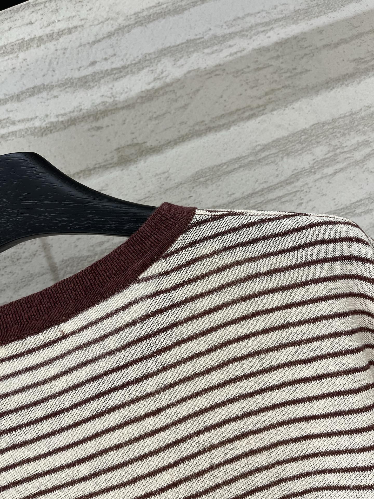BC 26夏季新款 超细亚麻针条纹假口袋车链饰品条短袖，yb1:1定制100%亚麻面料，透气舒适，自带清