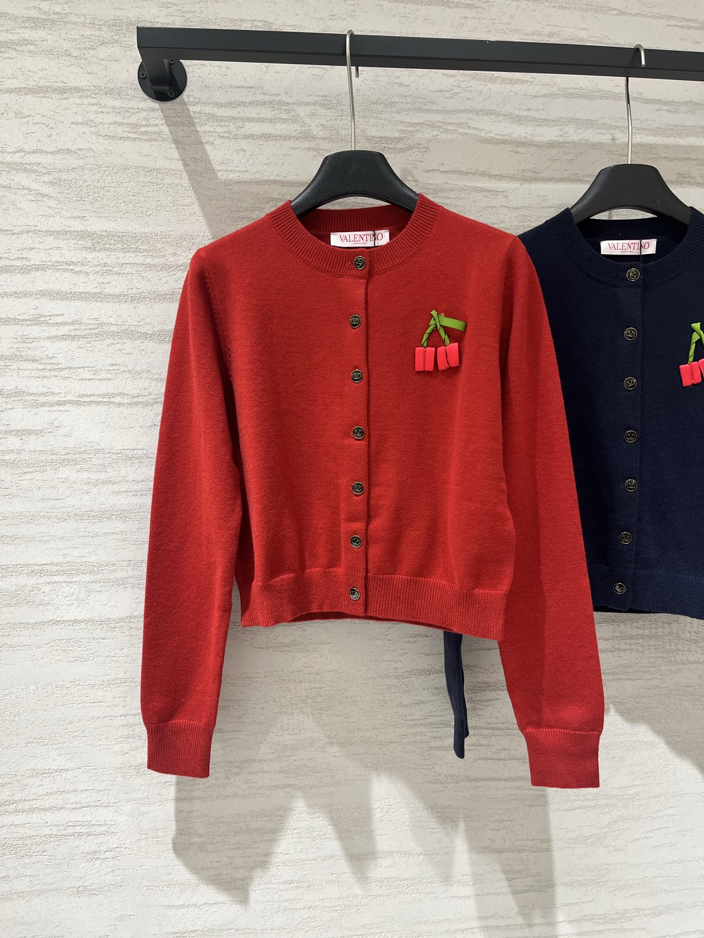 Valentino Cherry Knit Cardigan