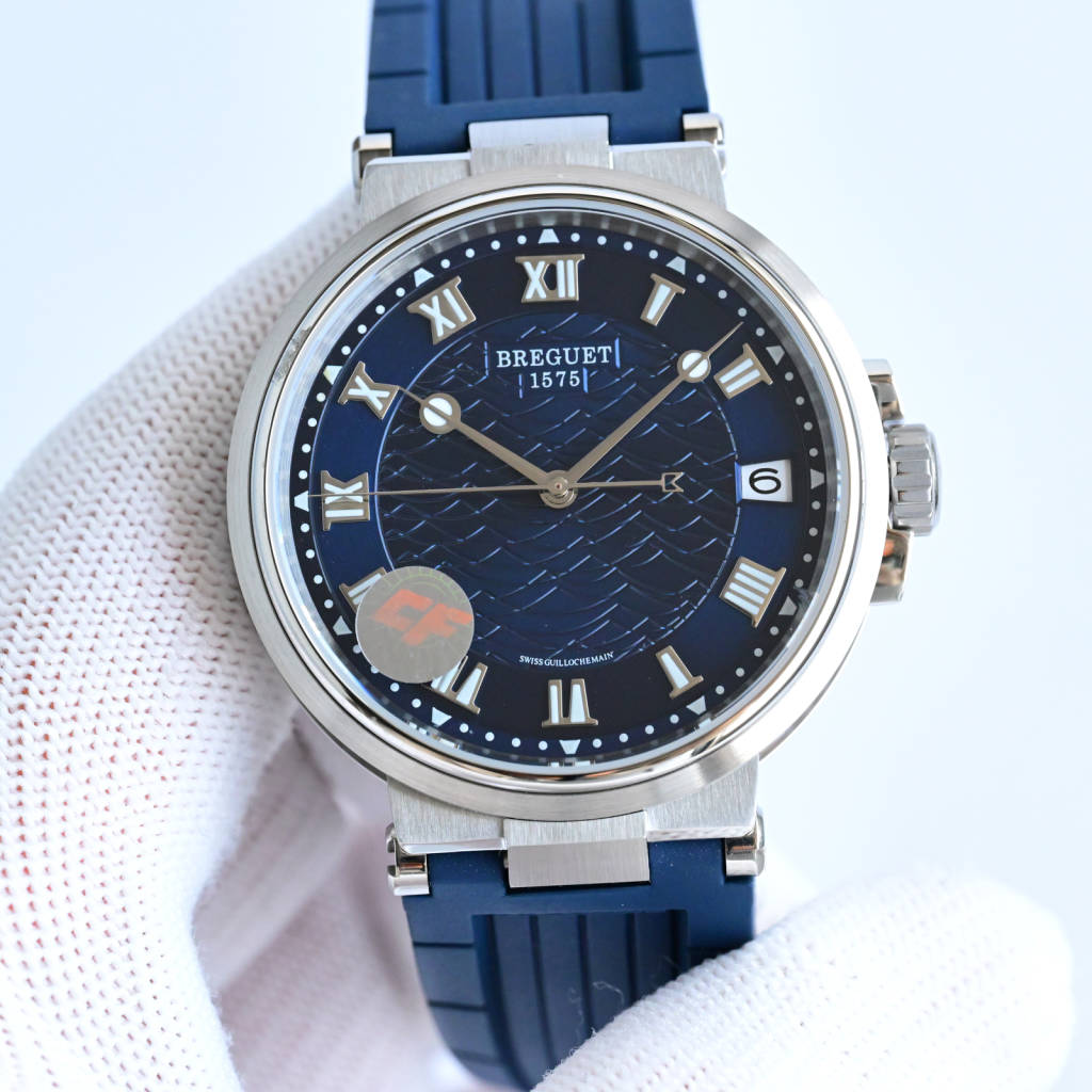 NO:850796,[Top quality Swiss watches produced by famous craftsmen] White-gold crocodile leather CF new product launch conference, Breguet  There are 5517 watches in the MARINE marine series, the origin of marine astronomical clocks. 'A timepiece is a weapon for military strategists' refers to this watch, a masterpiece in the watch industry. The factory fully copied the original data, and restored the shell type to 98, highlighting the original elegant and tough temperament. The original 777A automatic mechanical movement is engraved  Independently numbered and signed by Mr. Breguet. Diameter 40 mm. Both front and back are made of sapphire scratch-resistant glass, screw-in waterproof crown. Measured waterproof depth is meters. It is equipped with a sunray pattern dial and an imported natural rubber strap, bringing you an original value-for-money experience at a fraction of the price.,,breguet,crocodile  skin19860909【名匠瑞表出品顶级】 白-金鳄鱼皮 CF新品发布会,宝玑-Breguet 航海MARINE航海系列5517款腕表,航海天文钟的起源作品,“时计本是兵家利器”说的就是这款腕表,钟表界的巨作.工厂全面抄写原装数据,98还原壳型字面,彰显原装优雅硬朗的气质,原装同款777A自动机械机芯,镌刻独立编号与宝玑先生签名.直径40毫米.正反均为蓝宝石防刮玻璃,旋入式防水表冠.实测防水深度米.搭配饰有太阳放射纹表盘,配装进口天然橡胶表带,以零头的价格给您带来原装超值体验.,,breguet,crocodile skin,Watch