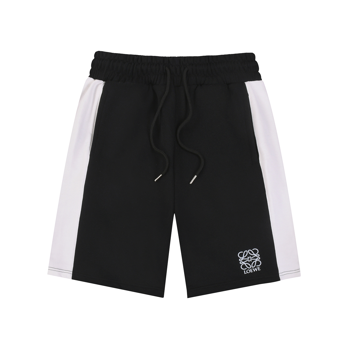 Loewe 2025 SS Limited Edition Embroidered Oversize Fit Black Shorts