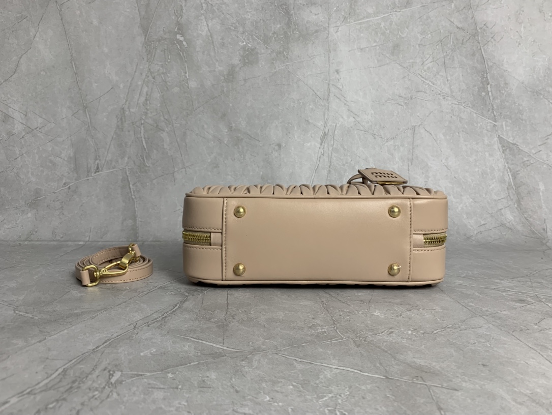 Miu Miu Nude Matelassé Boston Bag