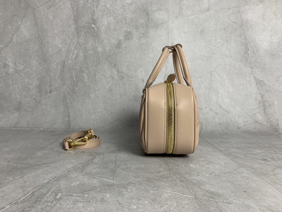 Miu Miu Nude Matelassé Boston Bag