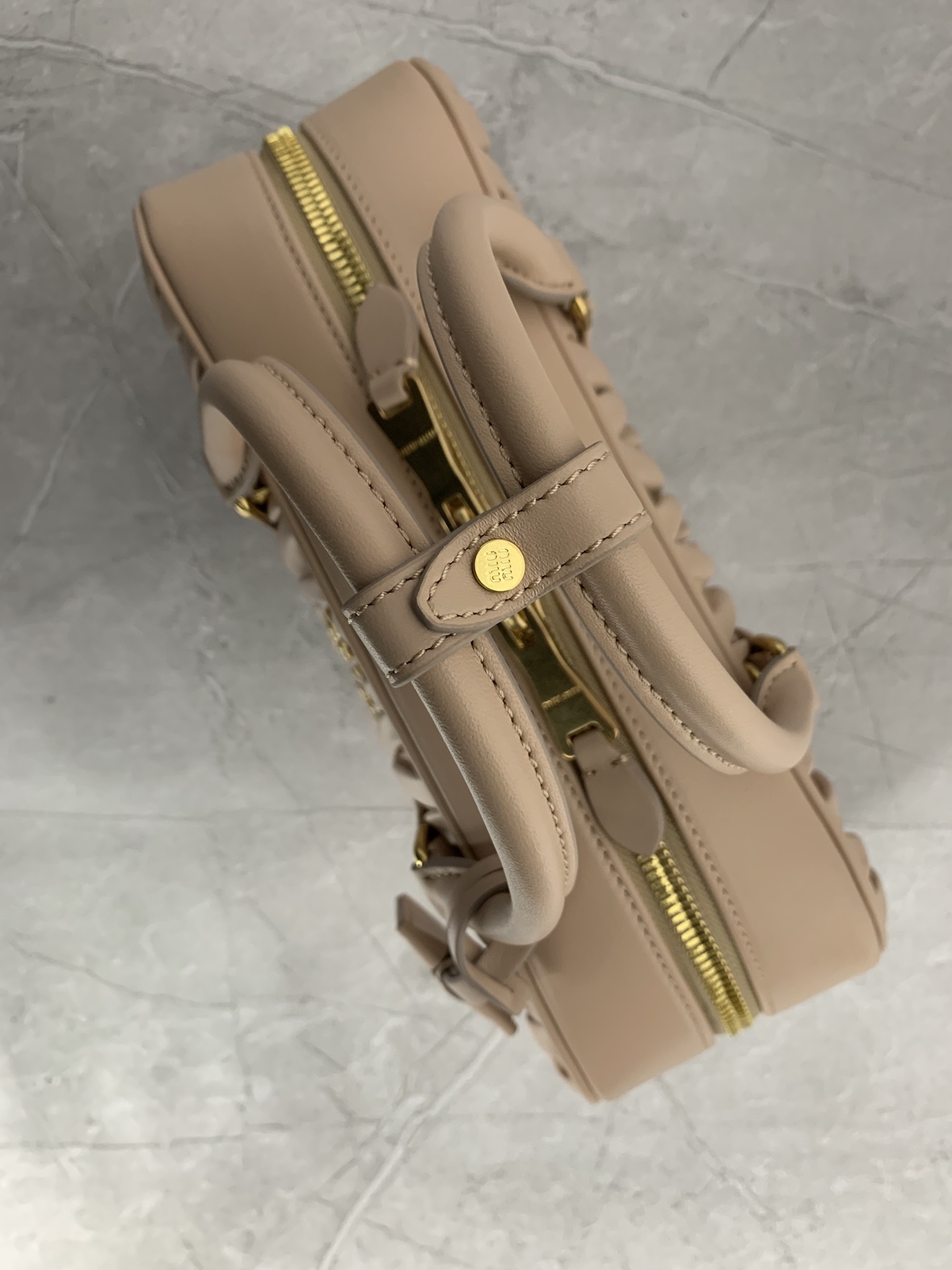 Miu Miu Nude Matelassé Boston Bag