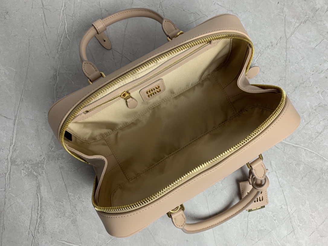 Miu Miu Nude Matelassé Boston Bag