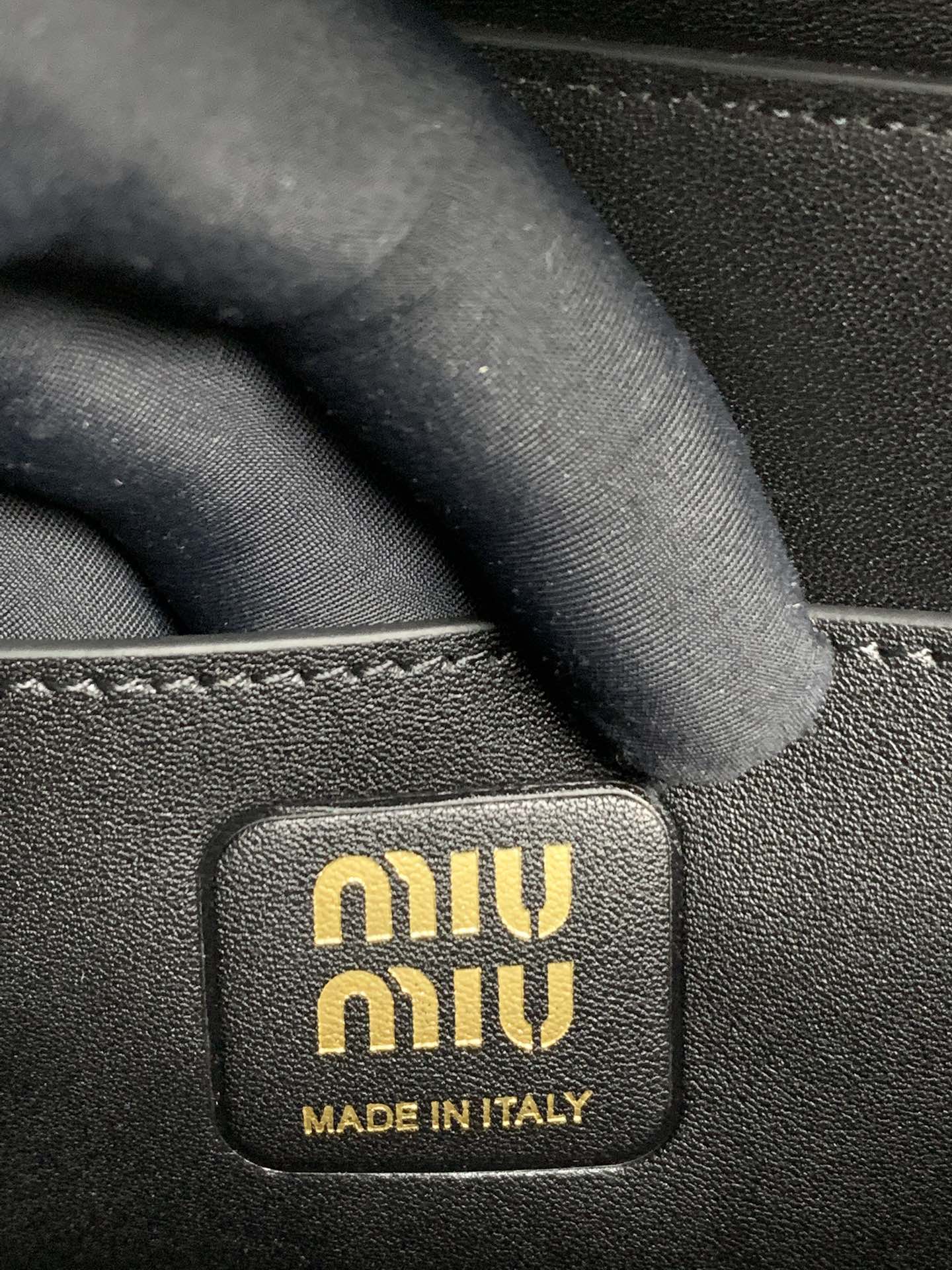 Miu Miu Black Leather Flap Bag