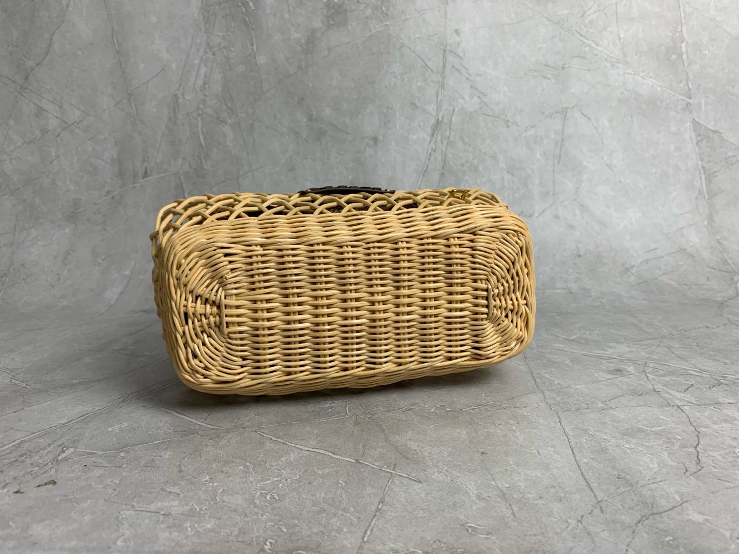 Miu Miu Rattan Woven Basket Tote